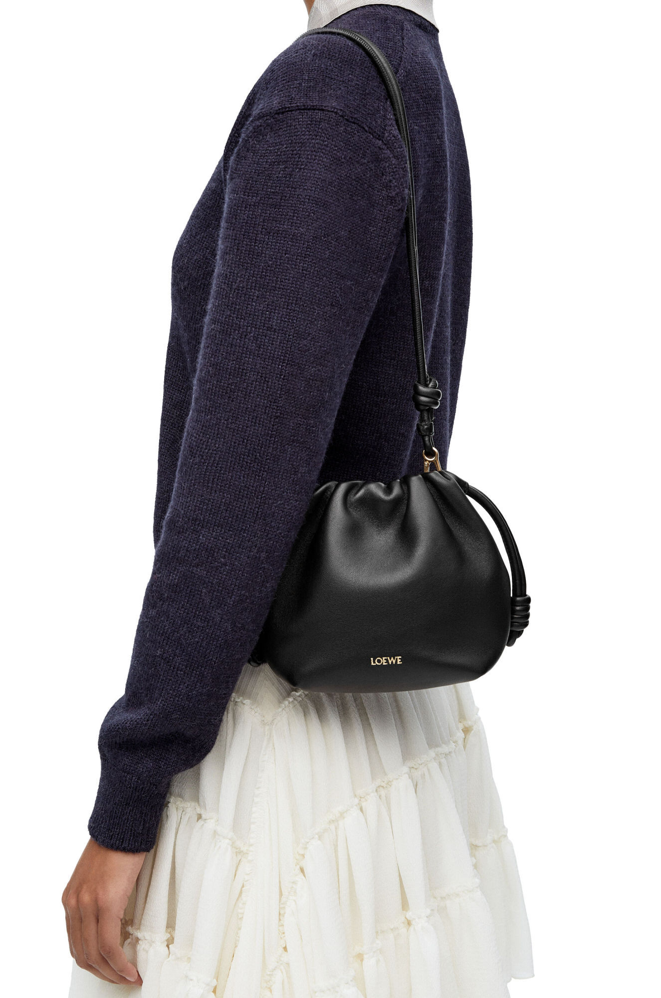 Loewe Bucket Shoulder Bag In Black
