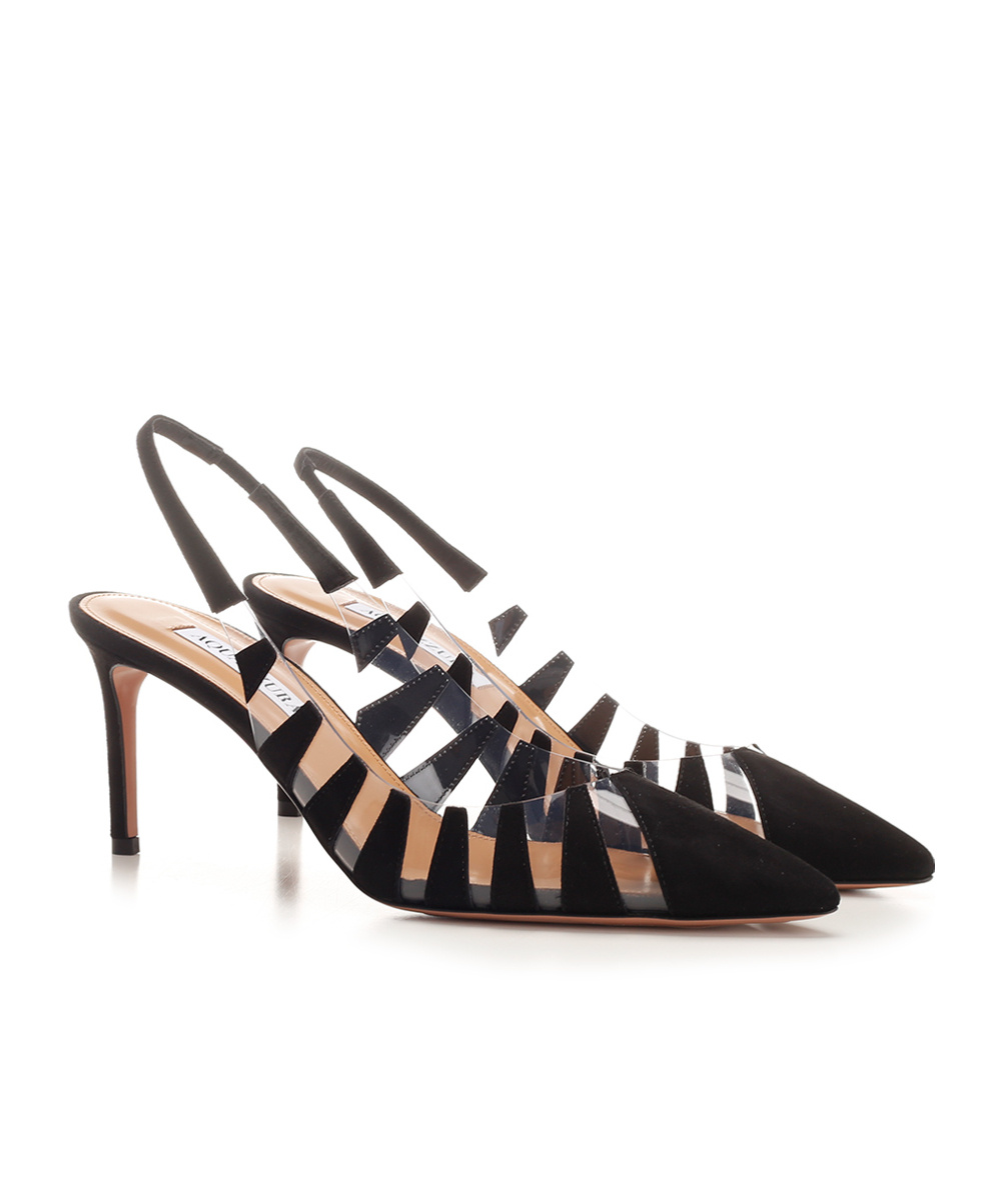 Aquazzura Hot Rumor Sling 105 Pumps In Black