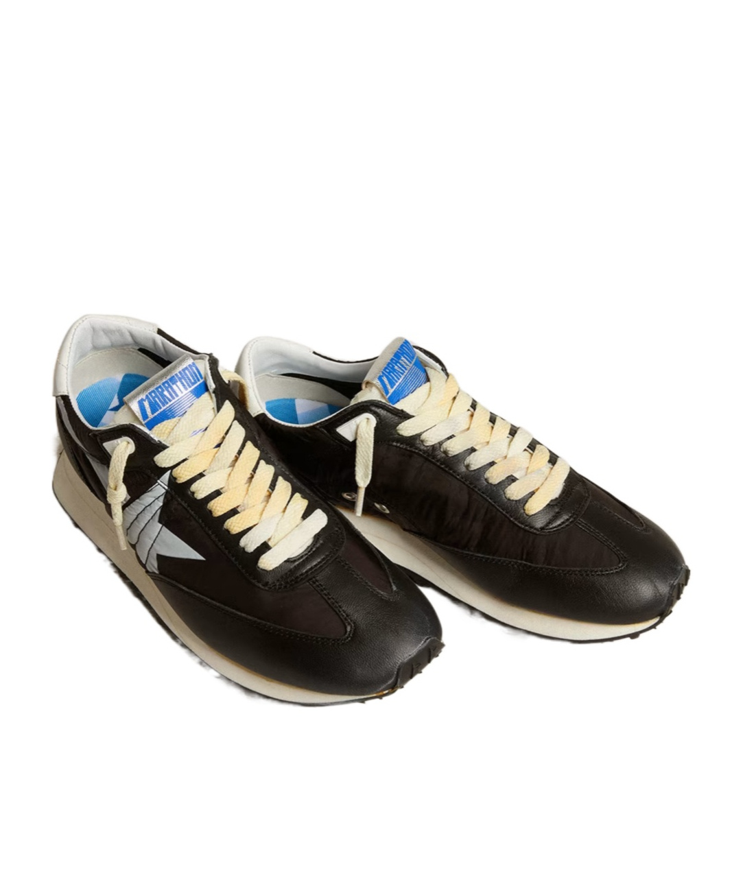 Golden Goose Womens Blk/white Women's Marathon 90167 Runner Leather And Mesh Low-top Trainers In Black