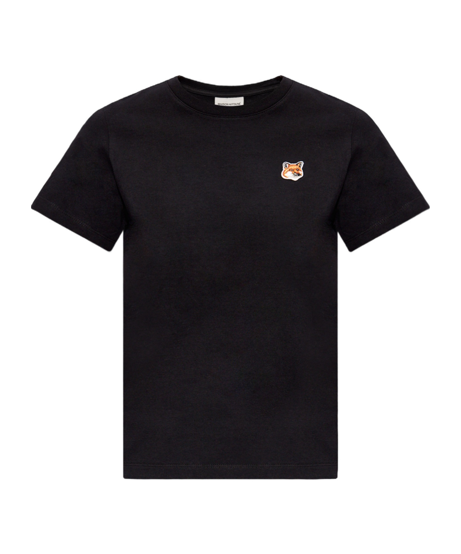 Maison Kitsuné T-shirt With Fox Patch In Black