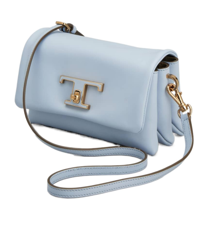 TOD'S LOGO-PLAQUE LEATHER CROSSBODY BAG 