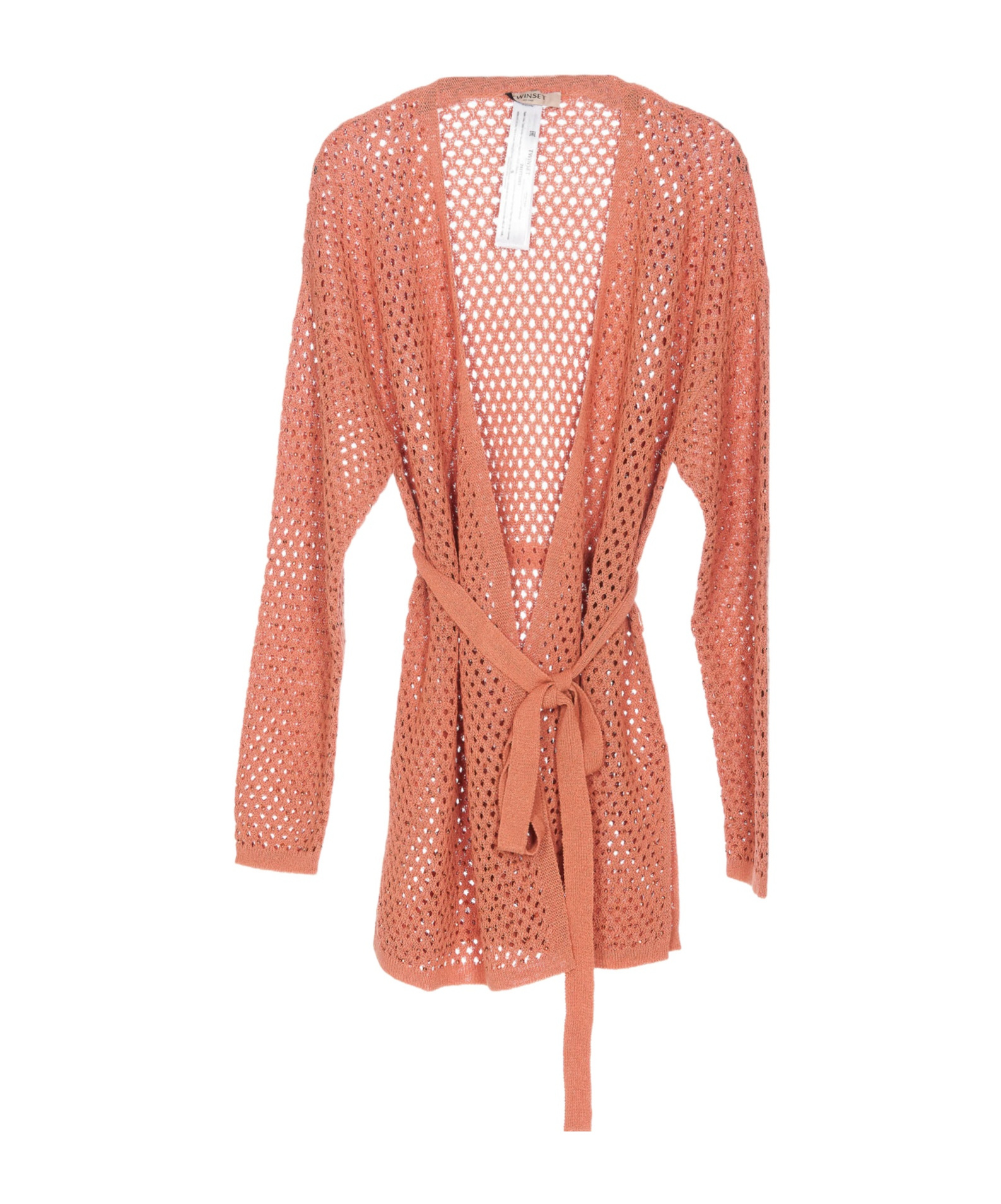 Shop Twinset Crystal-embellished Cardigan In Pink