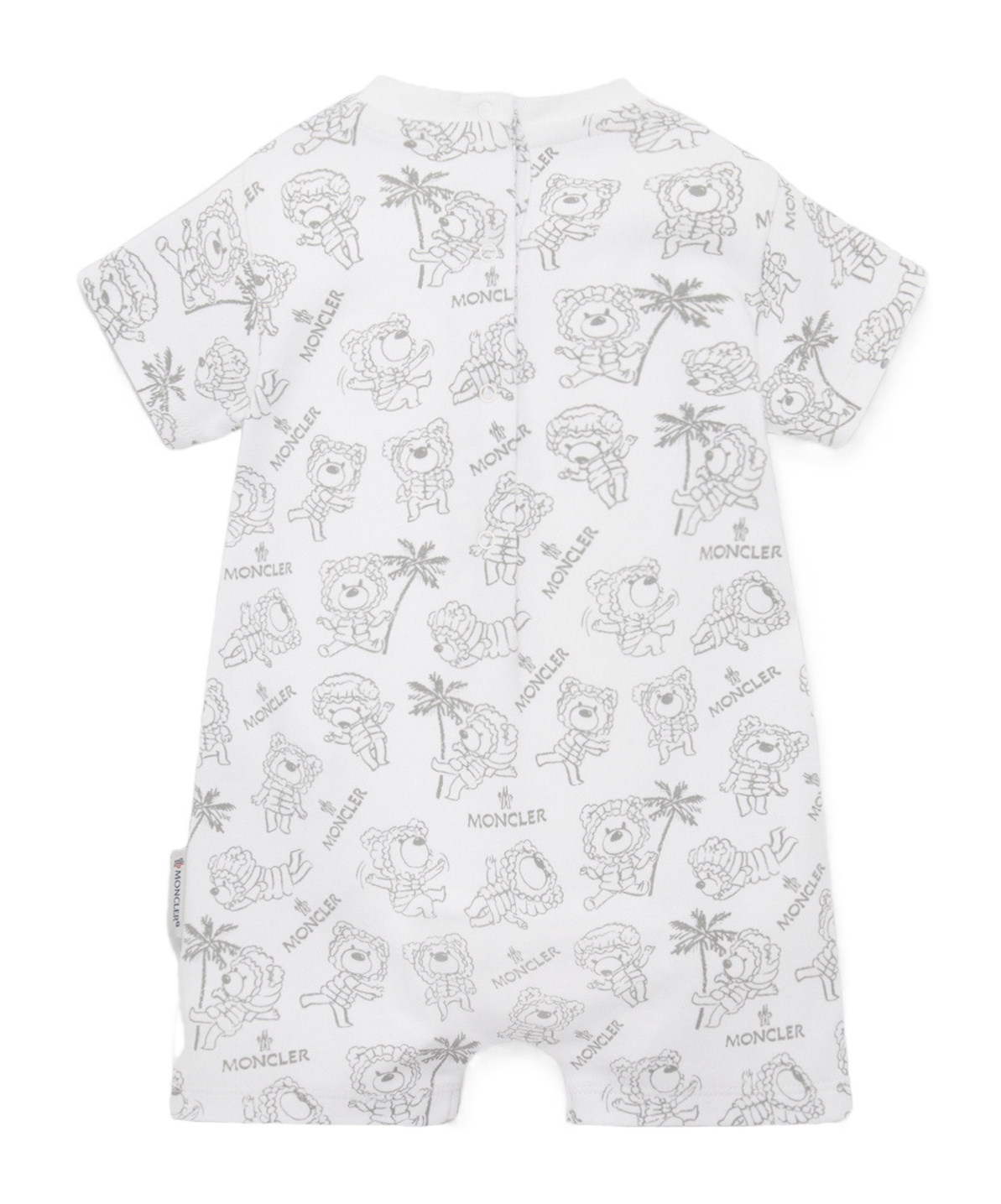 Moncler Teddy Bear Pattern Jumpsuit In White
