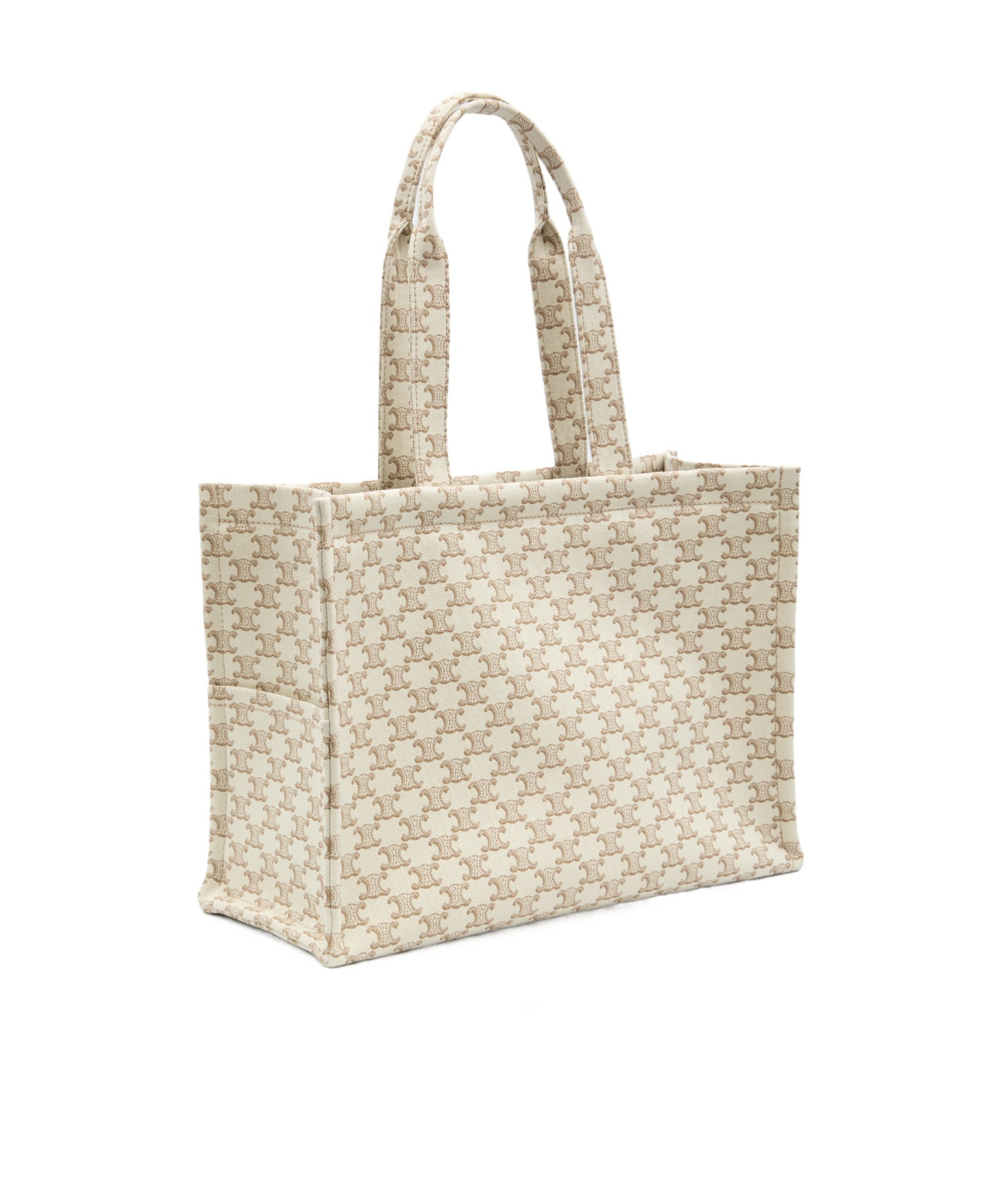 Celine Logo Handbag In Nude