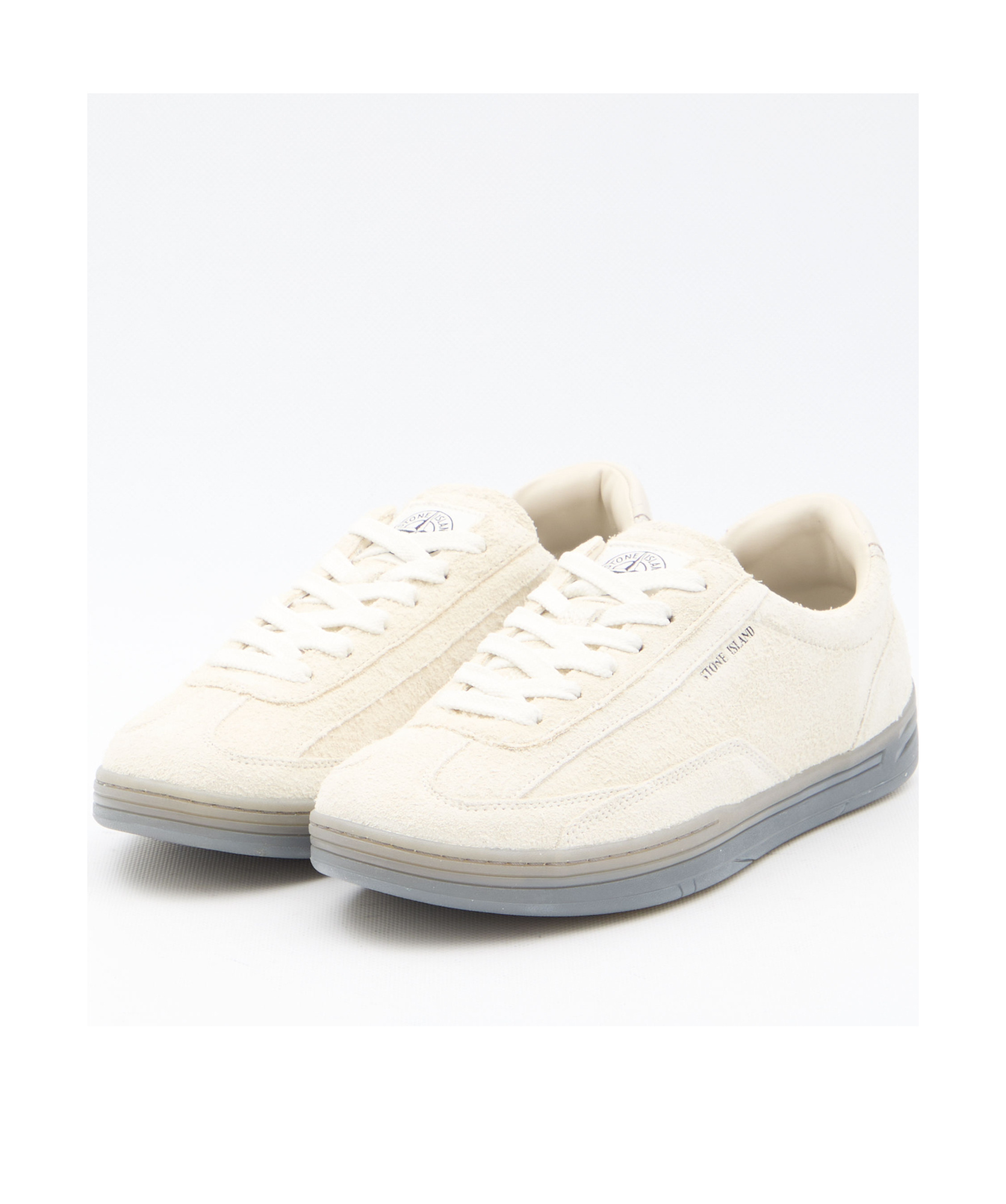 STONE ISLAND COMPASS-PATCH SUEDE SNEAKERS