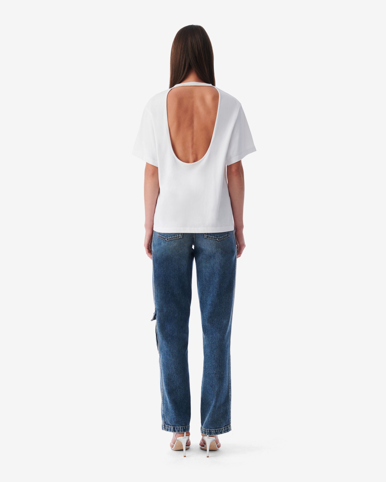 IRO IRO EDJY OPEN BACK SHORT-SLEEVED T-SHIRT