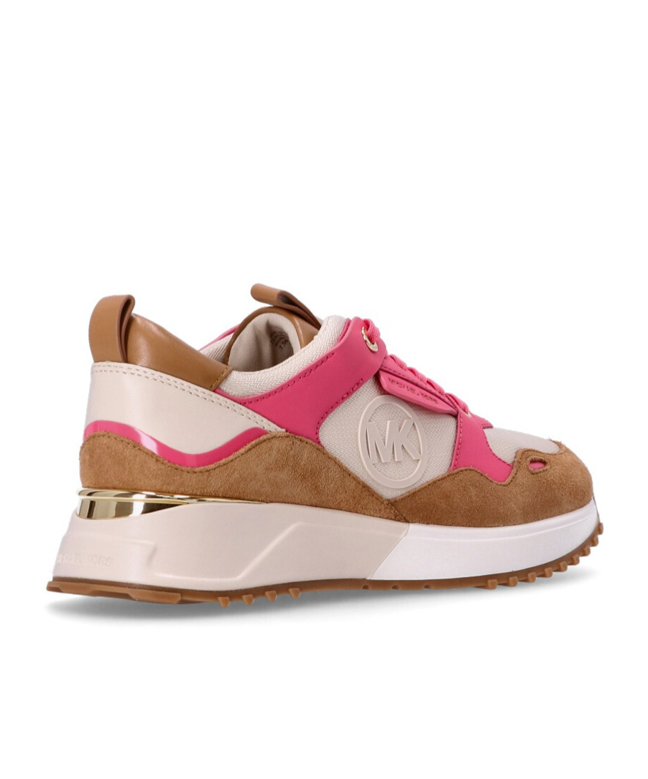 Shop Michael Michael Kors Theo Panelled Sneakers In Nude