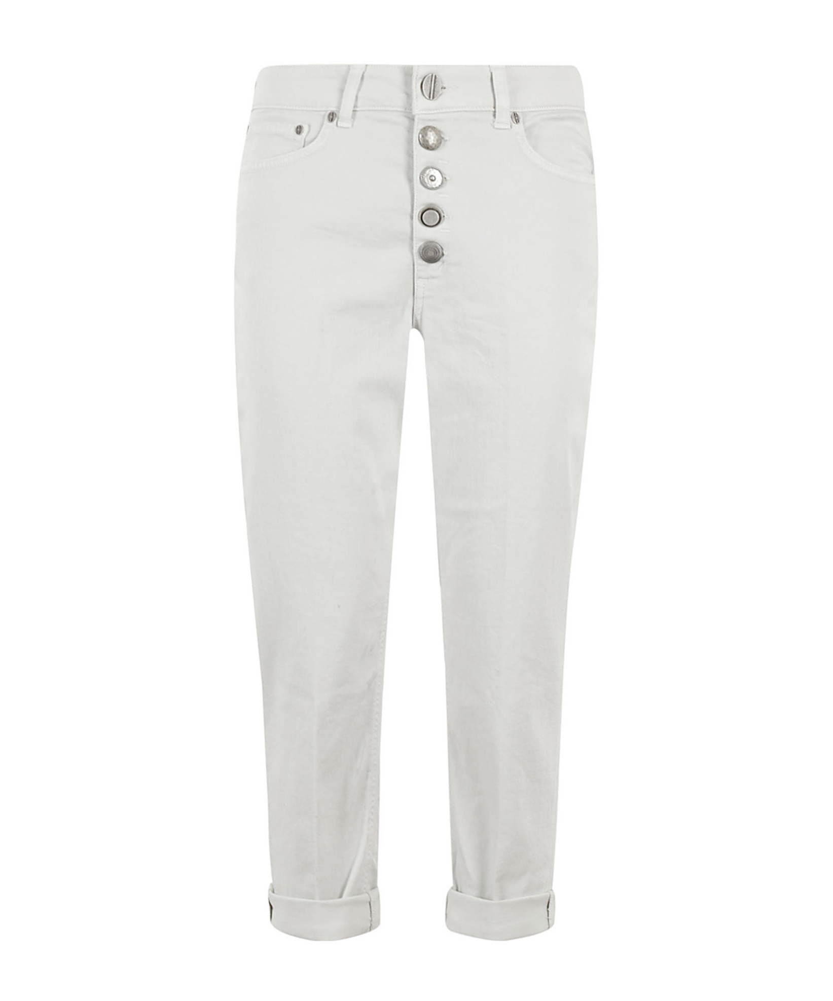 Shop Dondup Logo Belt Ring Jeans In White