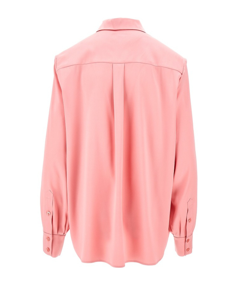 MAGDA BUTRYM LONG-SLEEVED SILK-SATIN SHIRT 