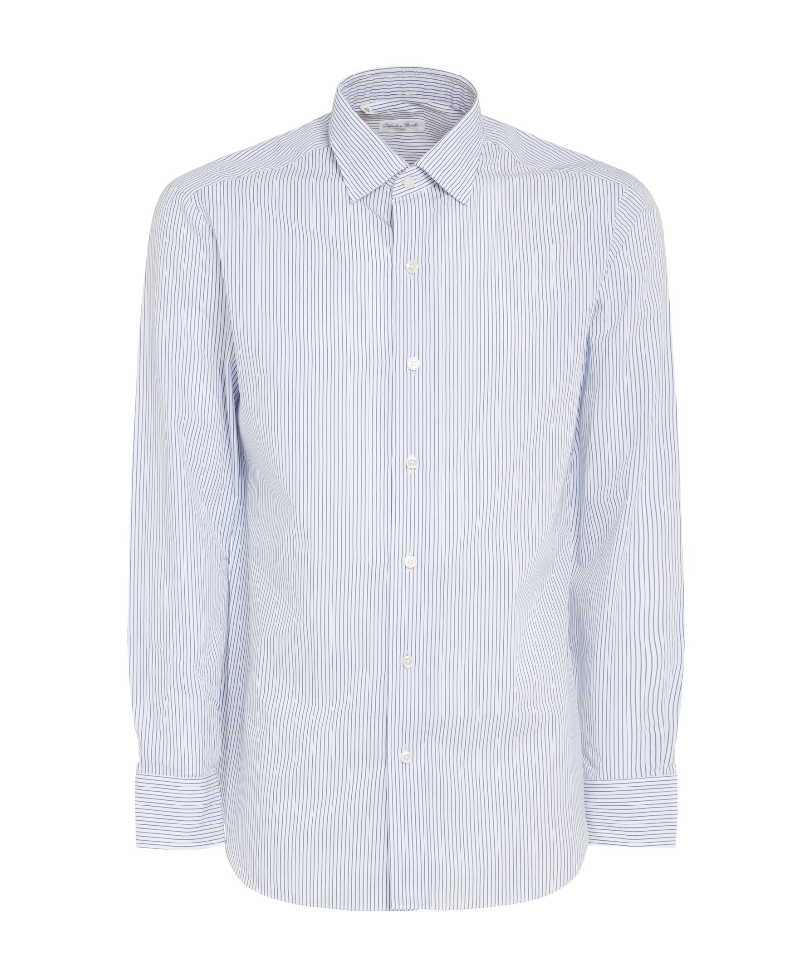 Salvatore Piccolo Striped Long-sleeved Shirt In White