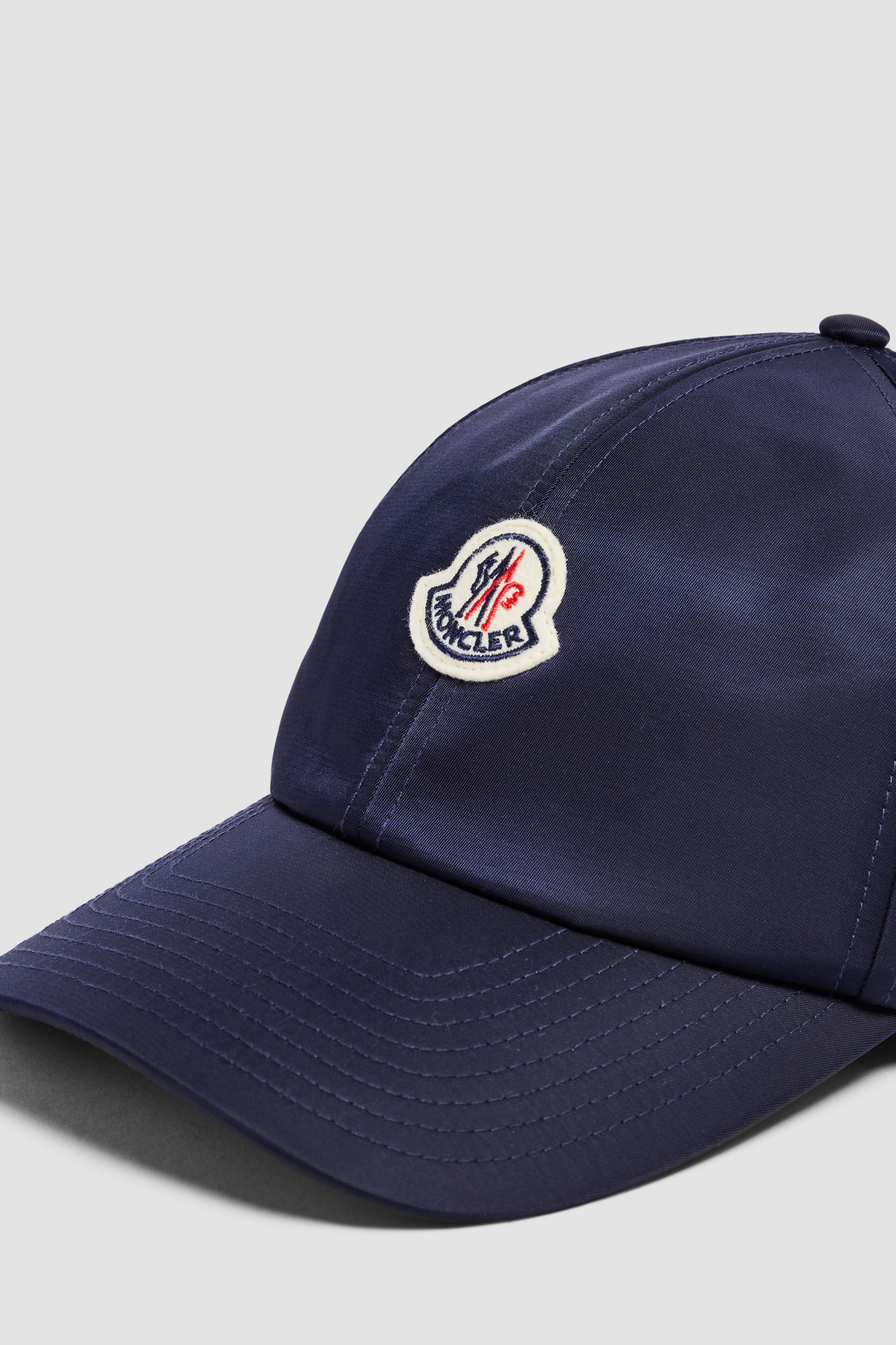 Moncler Logo Patch Baseball Cap In Black