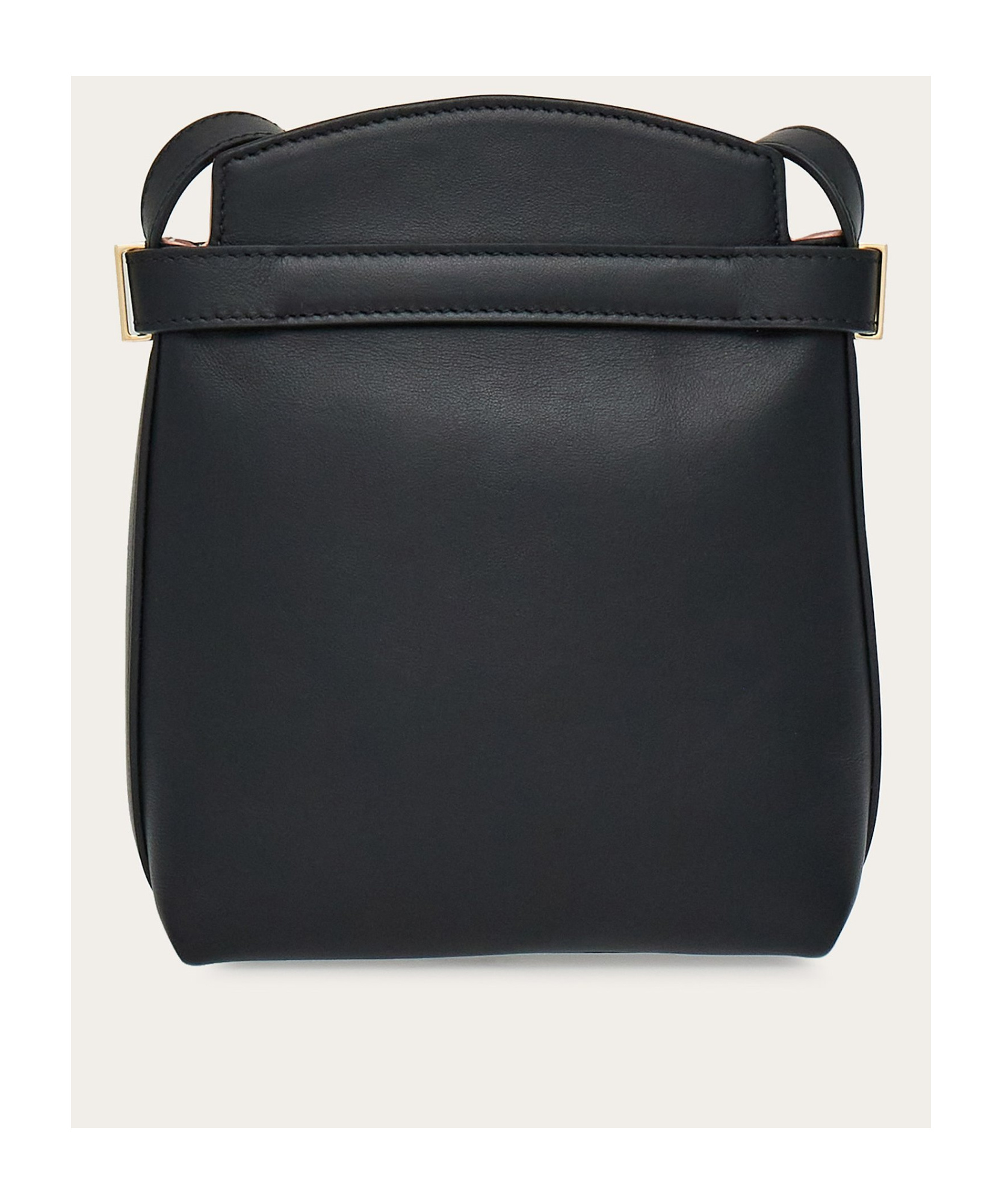 Ferragamo Buckle Shoulder Bag In Black