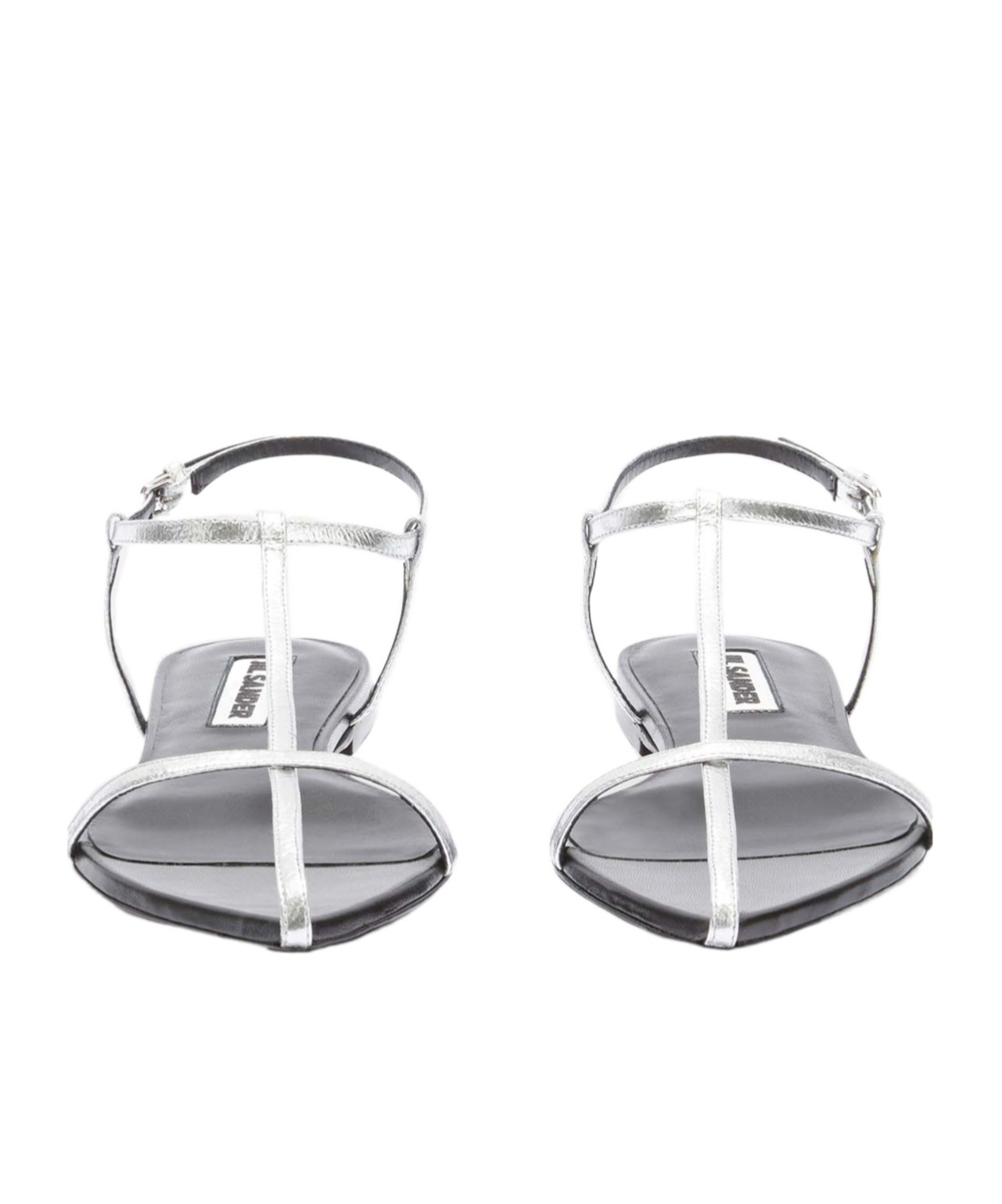 Jil Sander Pointed Open-toe Leather Sandals In White