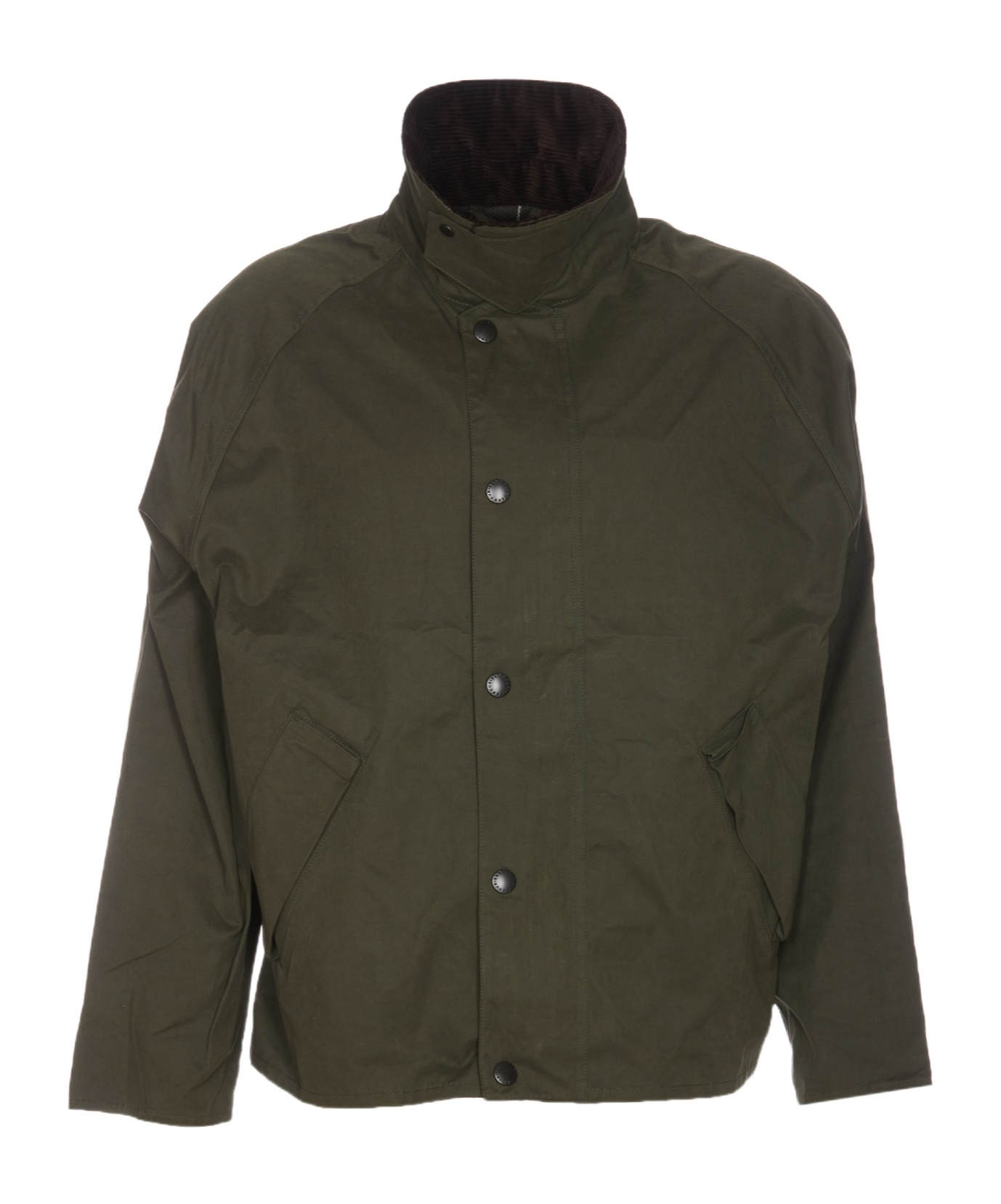 BARBOUR TRANSPORTER CONTRASTING-COLLAR JACKET