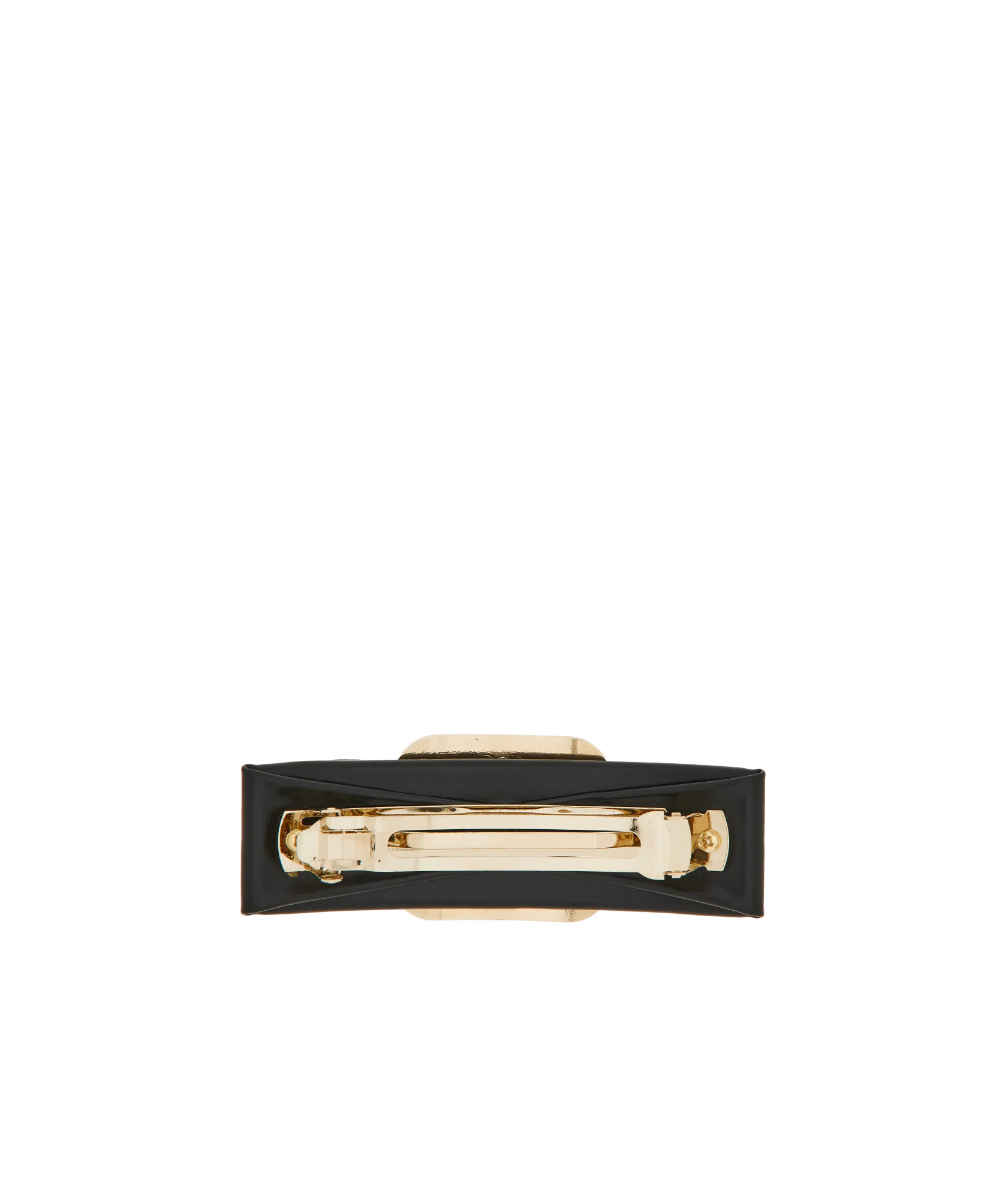 Ferragamo Vara Bow Leather Hair Clip In Black