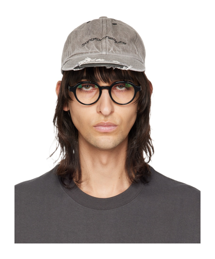 SONG FOR THE MUTE LOGO-EMBROIDERED DISTRESSED BASEBALL CAP 