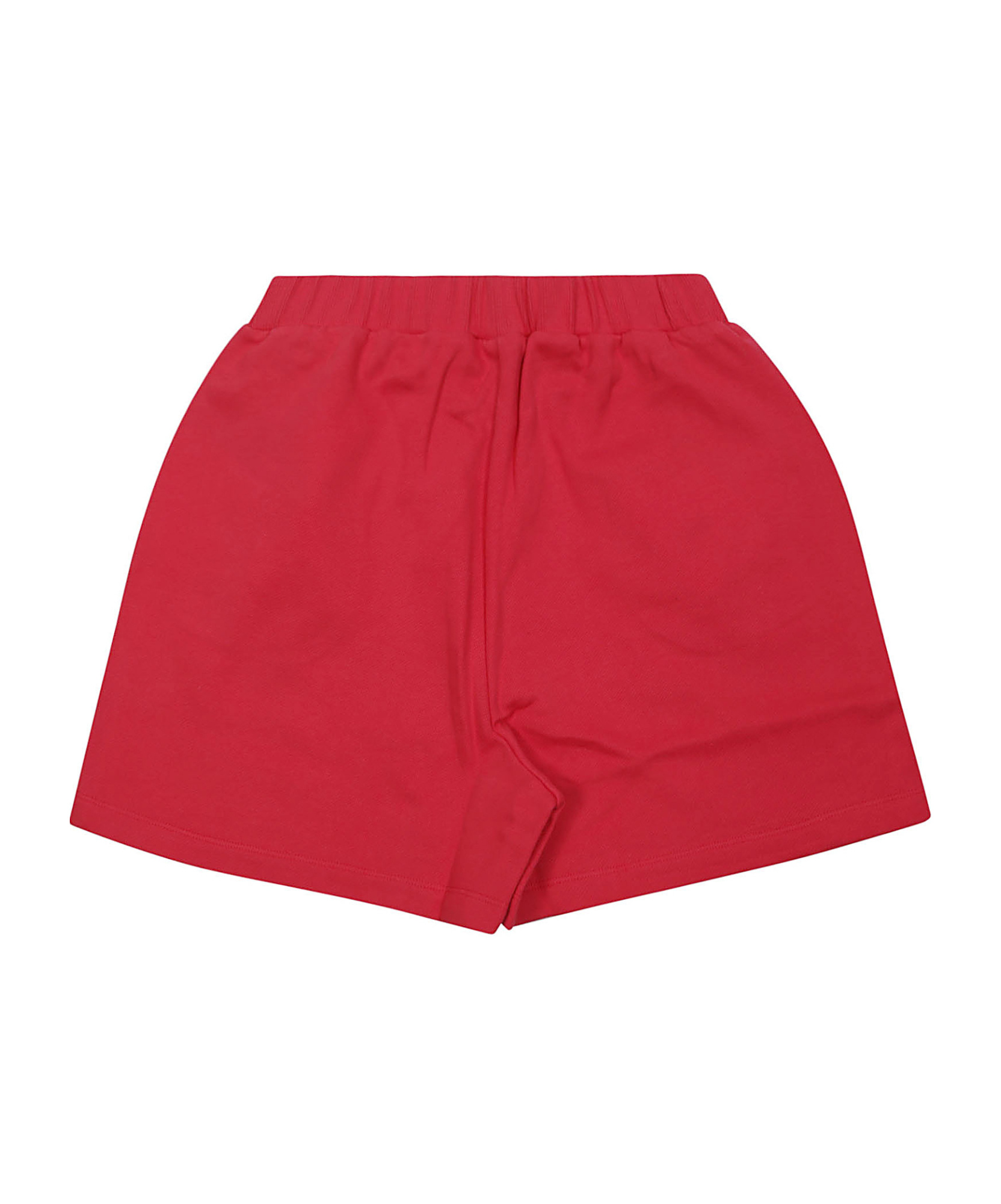Balmain Button-embossed Cotton Shorts In Red