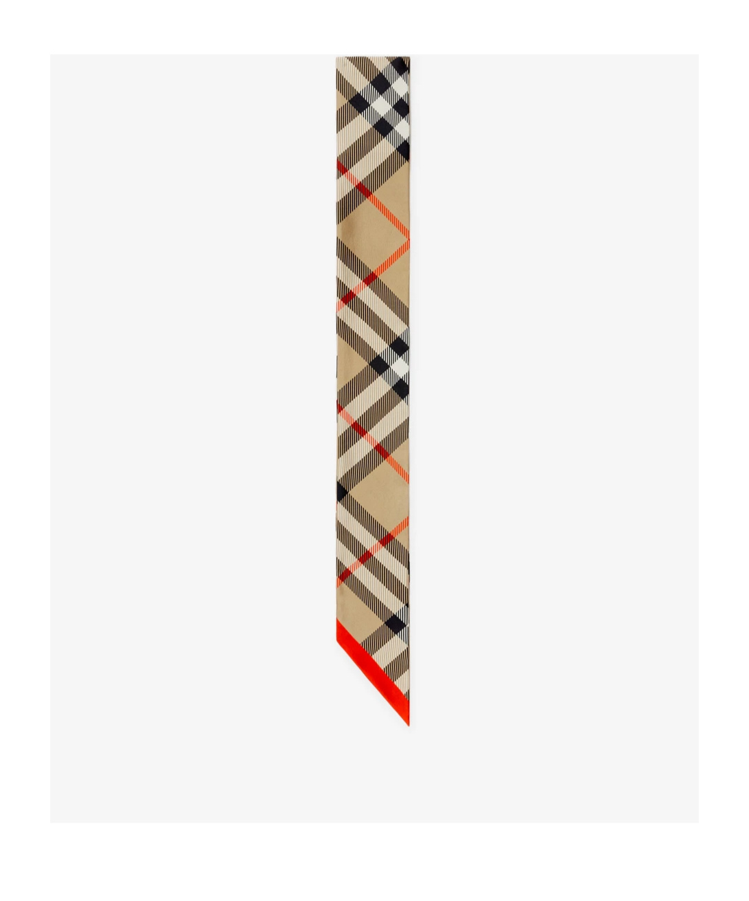 Burberry Classic Check Mulberry Silk Scarf In Nude