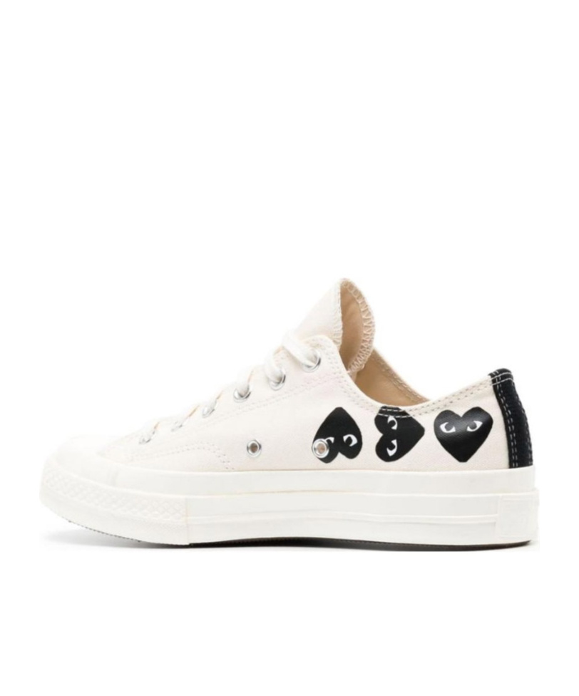 COMME DES GARÇONS PLAY PRINTED LACE-UP LOW-TOP SHOES