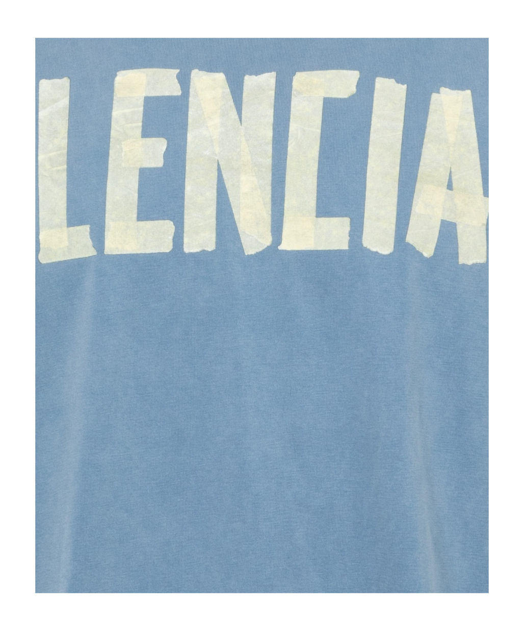 Balenciaga T-shirt With Round Neck And Short Sleeves In Blue
