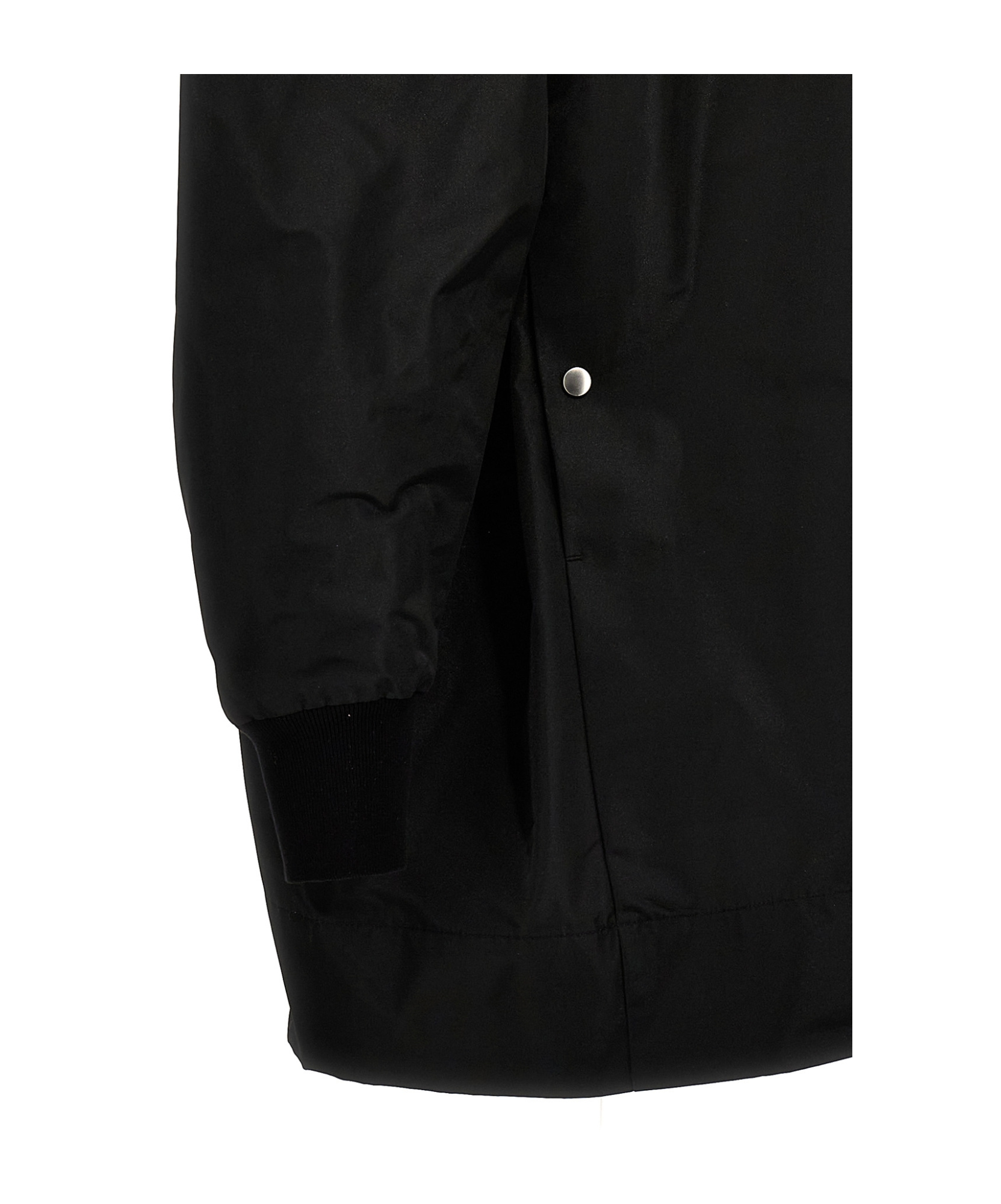 Rick Owens Asymmetrical-front Cotton Fishtail Parka In Black