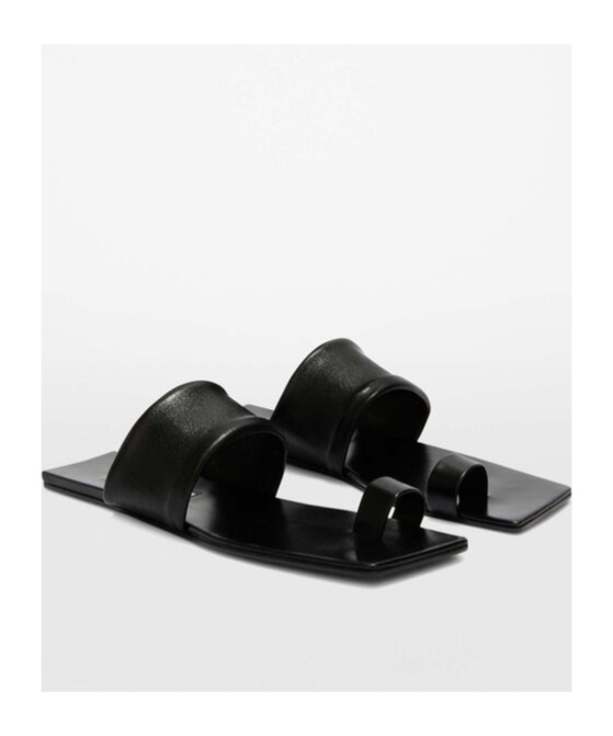 Shop Jil Sander Flat Sandals In Black