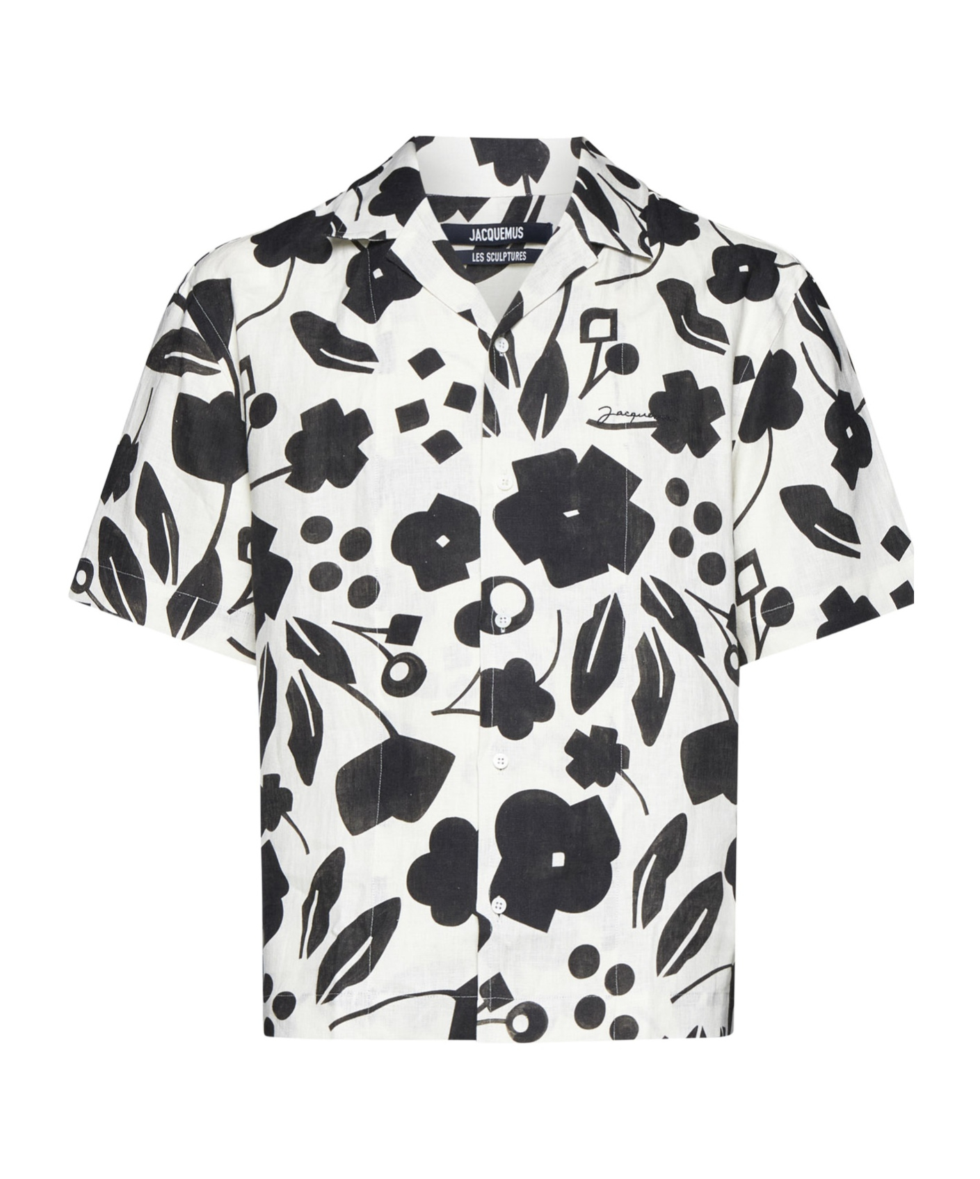 Jacquemus Graphic Print Short-sleeved Shirt In White