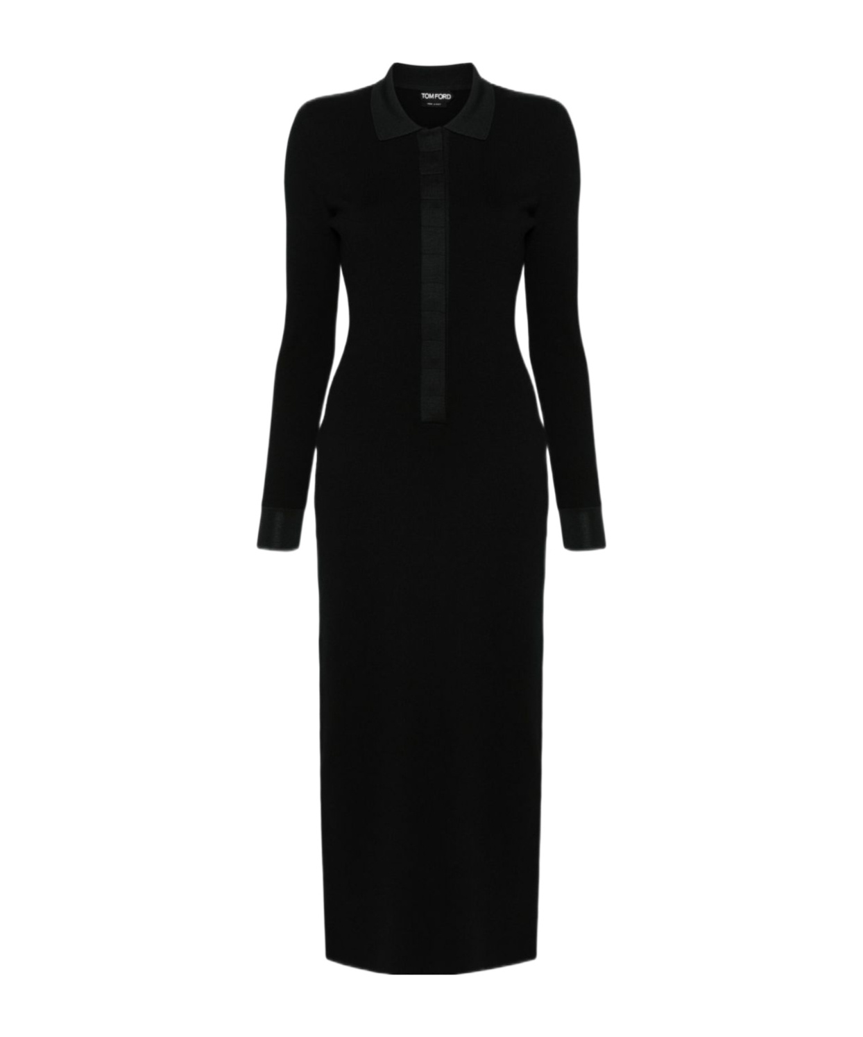 Tom Ford Black Crewneck Maxi Dress In Black