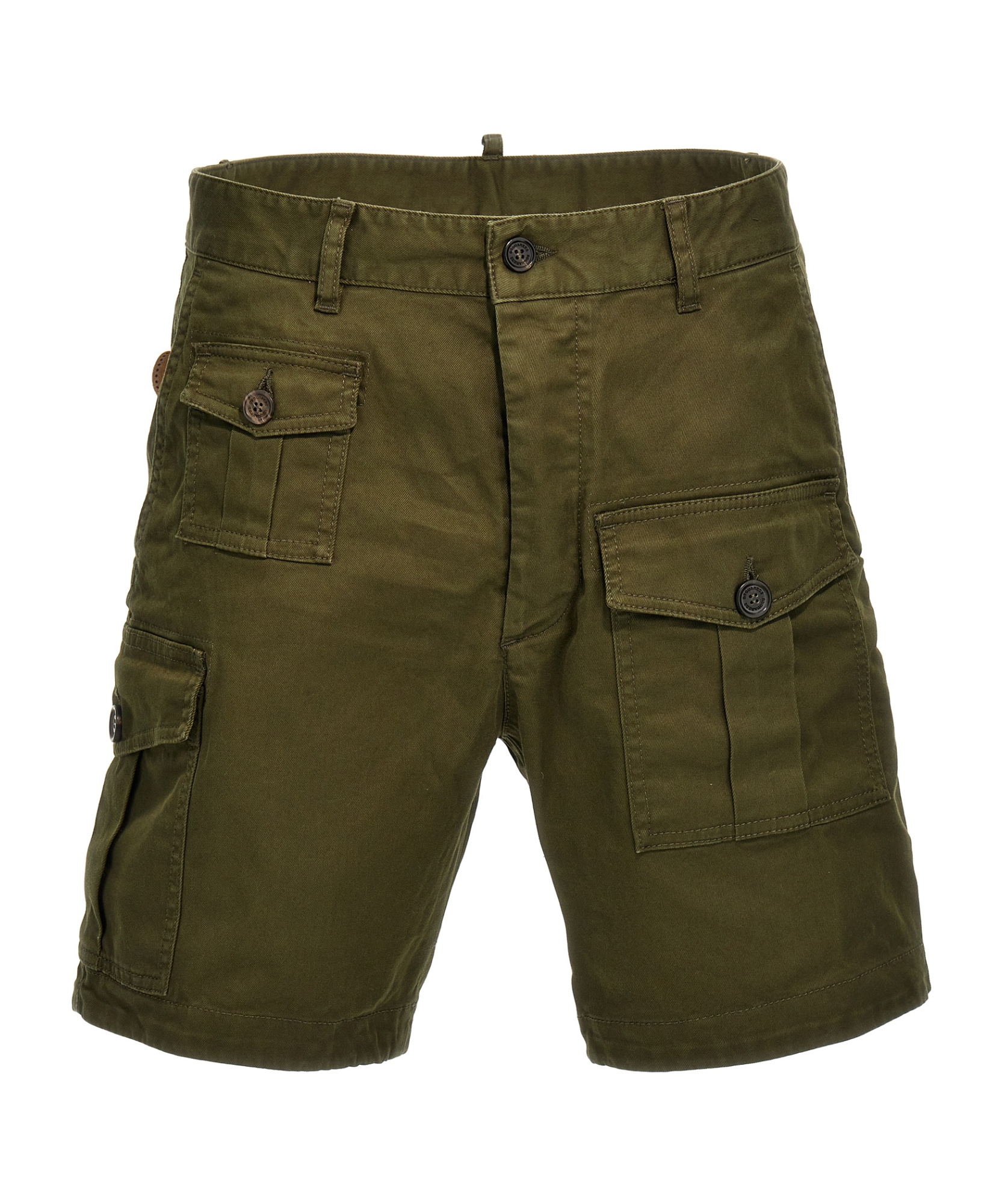 Dsquared2 Cargo Style Shorts Featuring Multiple Pockets In Green