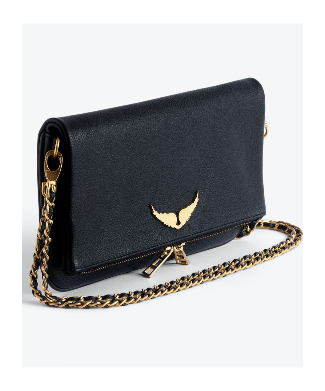 Zadig & Voltaire Zadig Voltaire Logo-plaque Clutch Bag In Black