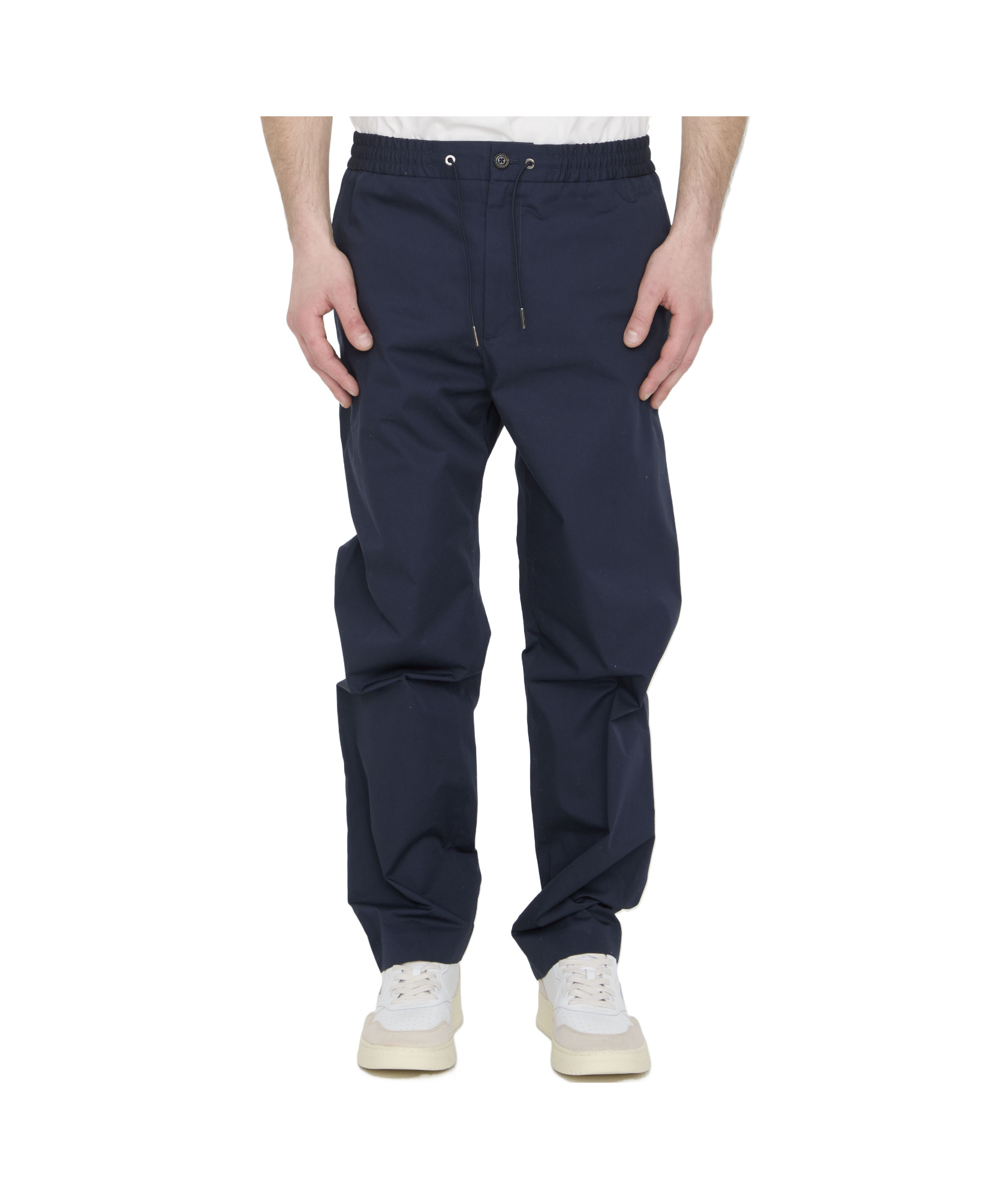 Moncler Logo-appliqué Gabardine Track Pants In Black