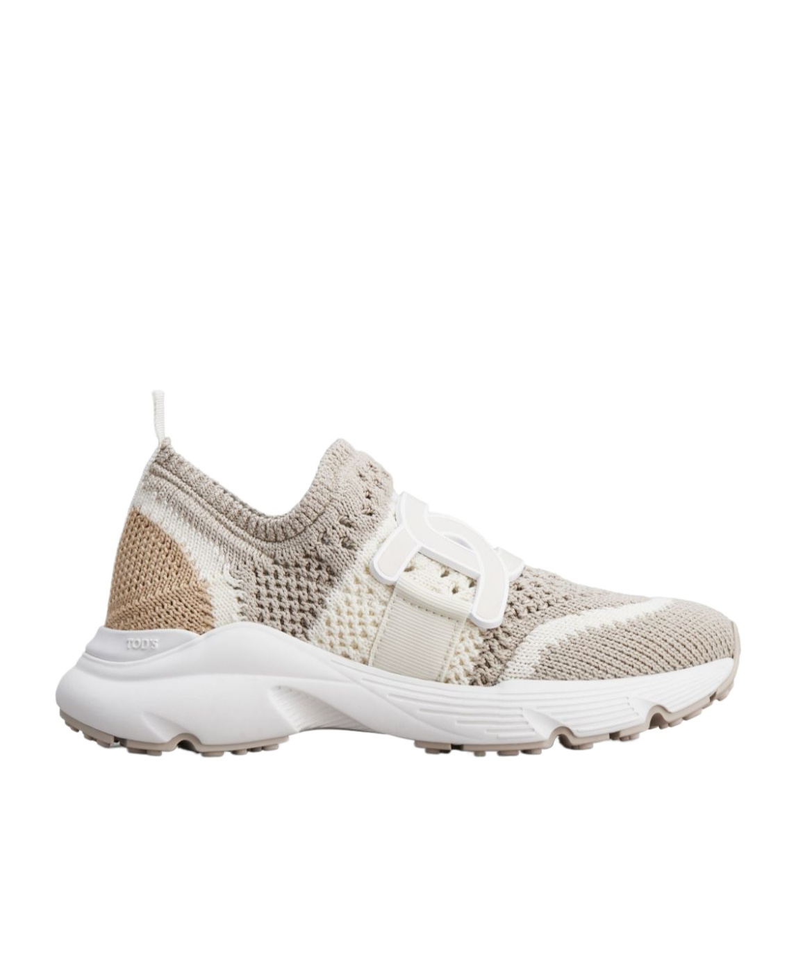 Tod's Slip-on Sneakers In Crochet Fabric In White