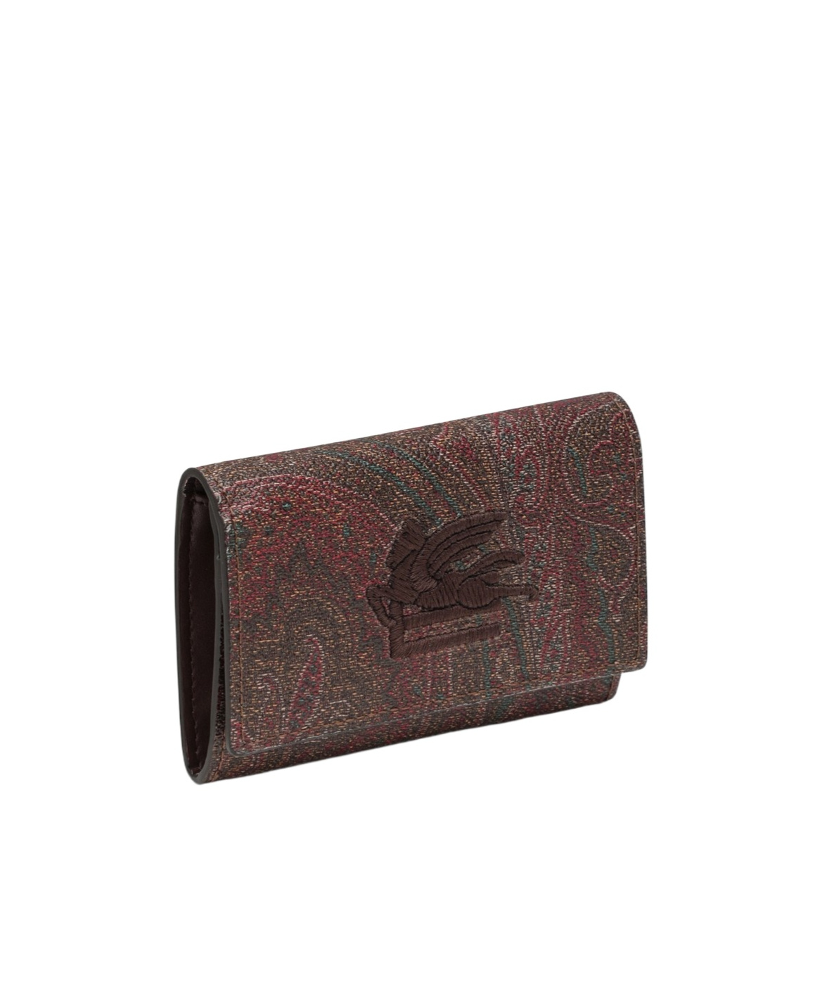 Etro Logo Wallet In Brown