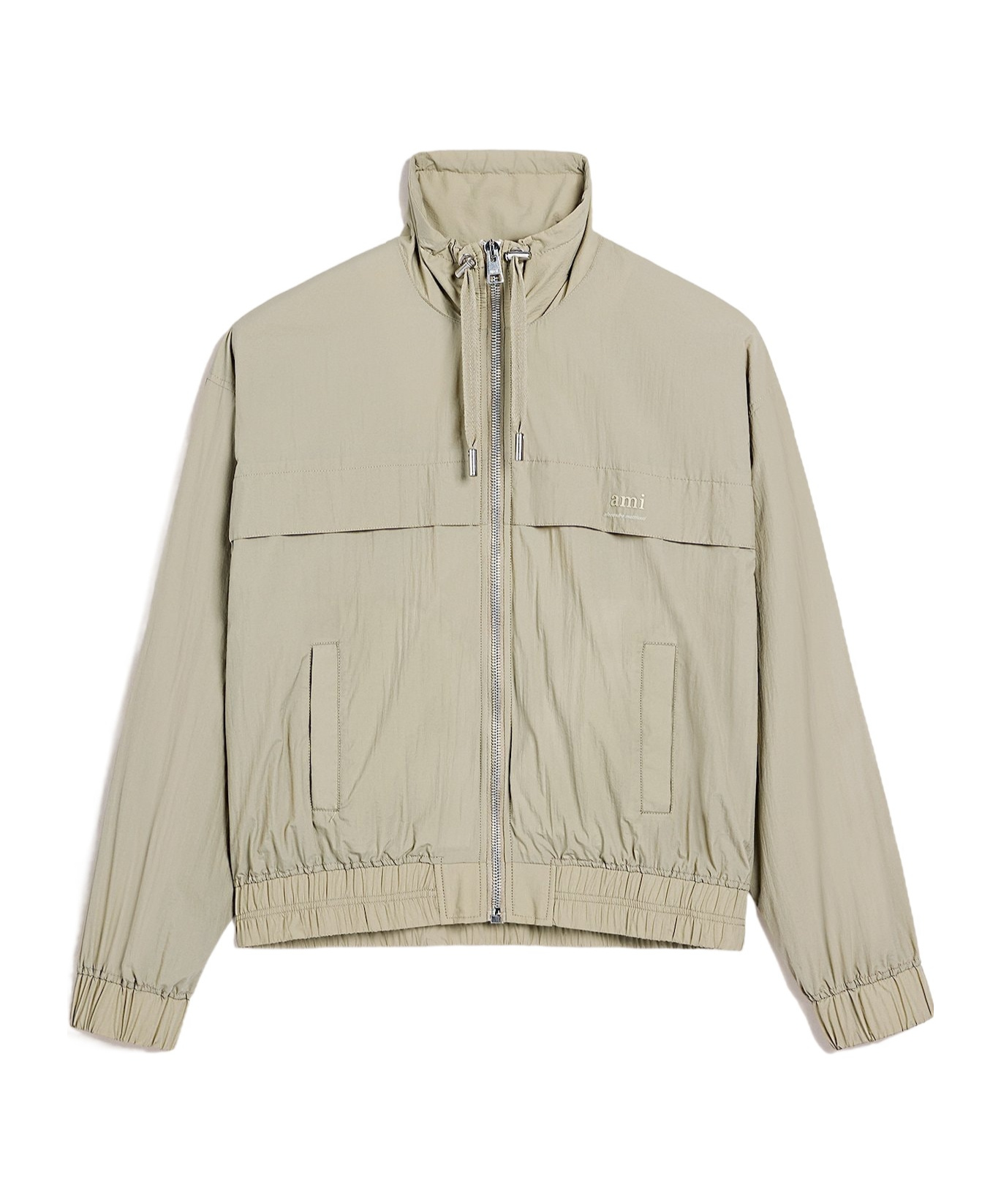AMI ALEXANDRE MATTIUSSI AMI PARIS ZIP-UP LIGHTWEIGHT JACKET
