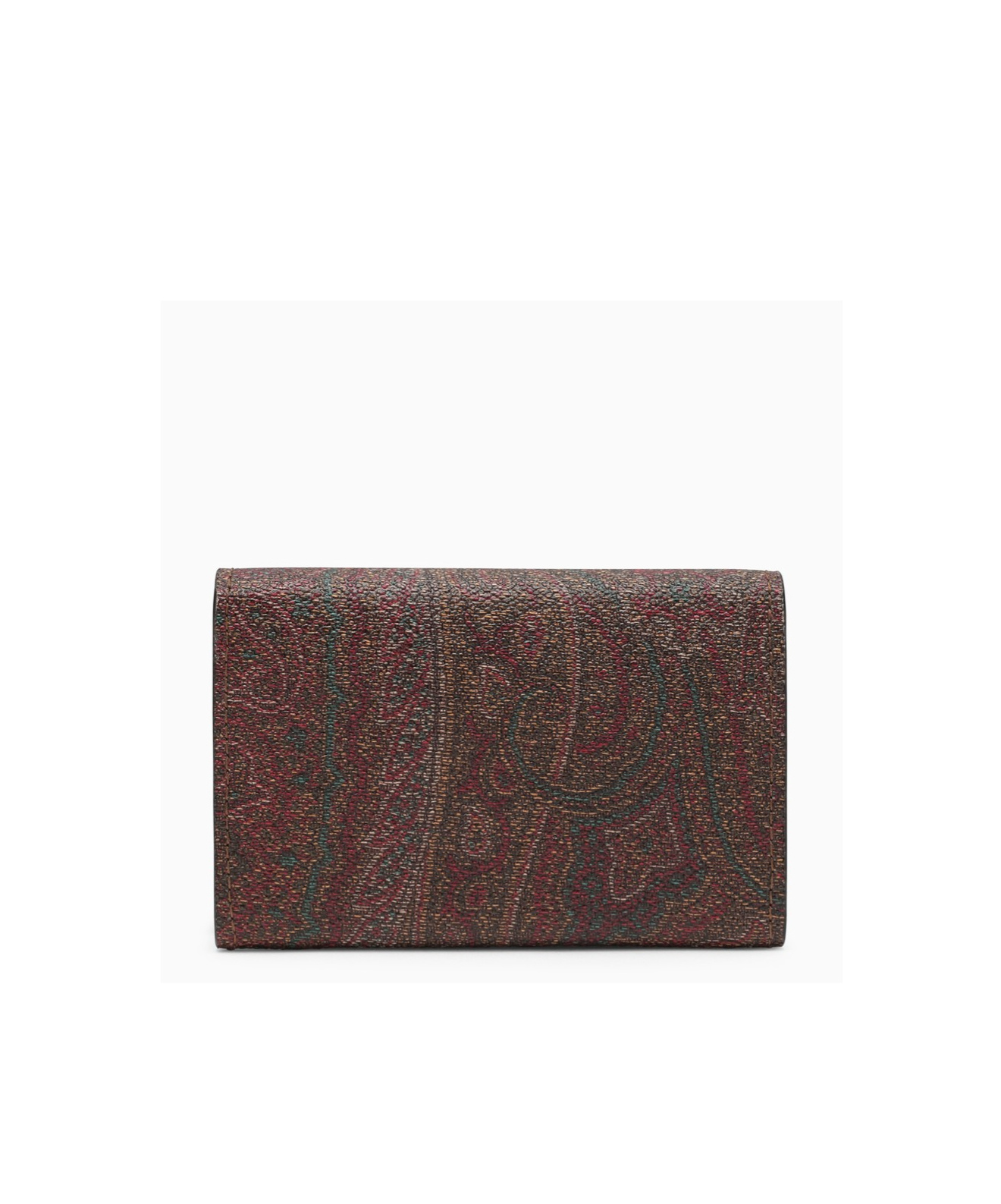 Etro Logo Wallet In Brown
