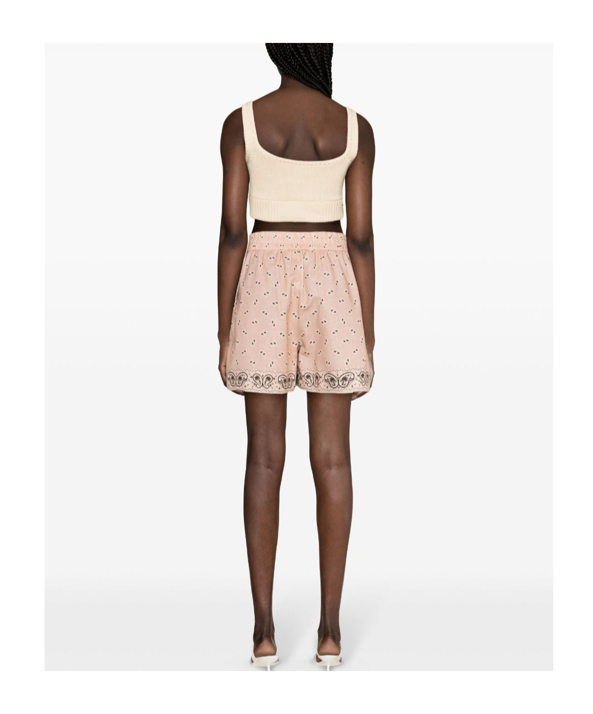 Palm Angels Embroidered-logo Knit Tank Top In Nude
