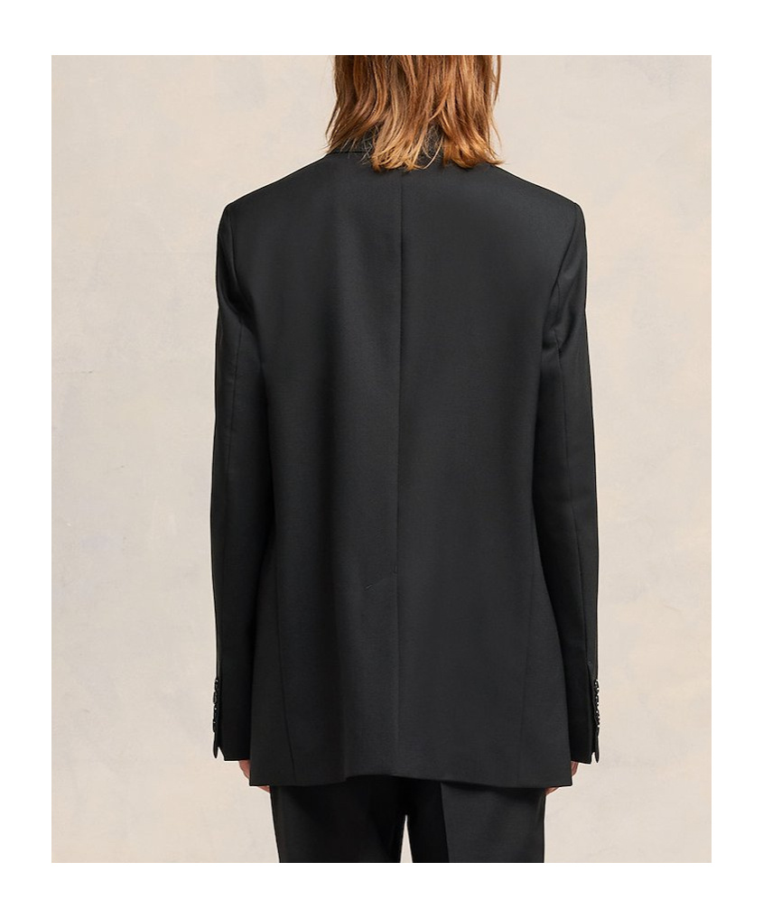 Shop Ami Alexandre Mattiussi Ami Paris Single-breasted Tailored Blazer In Black