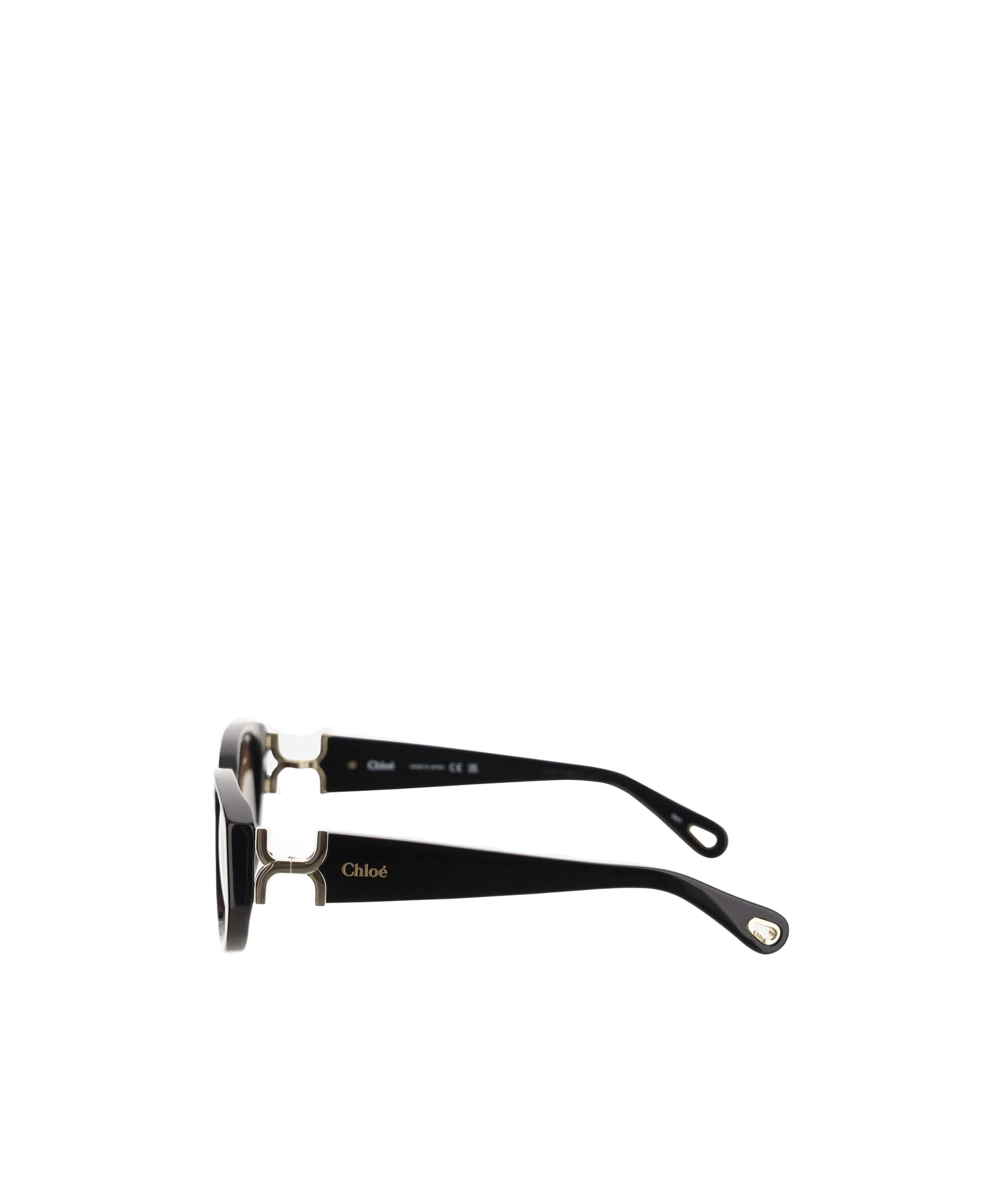 Chloé Logo-engraved Round-frame Sunglasses In Brown
