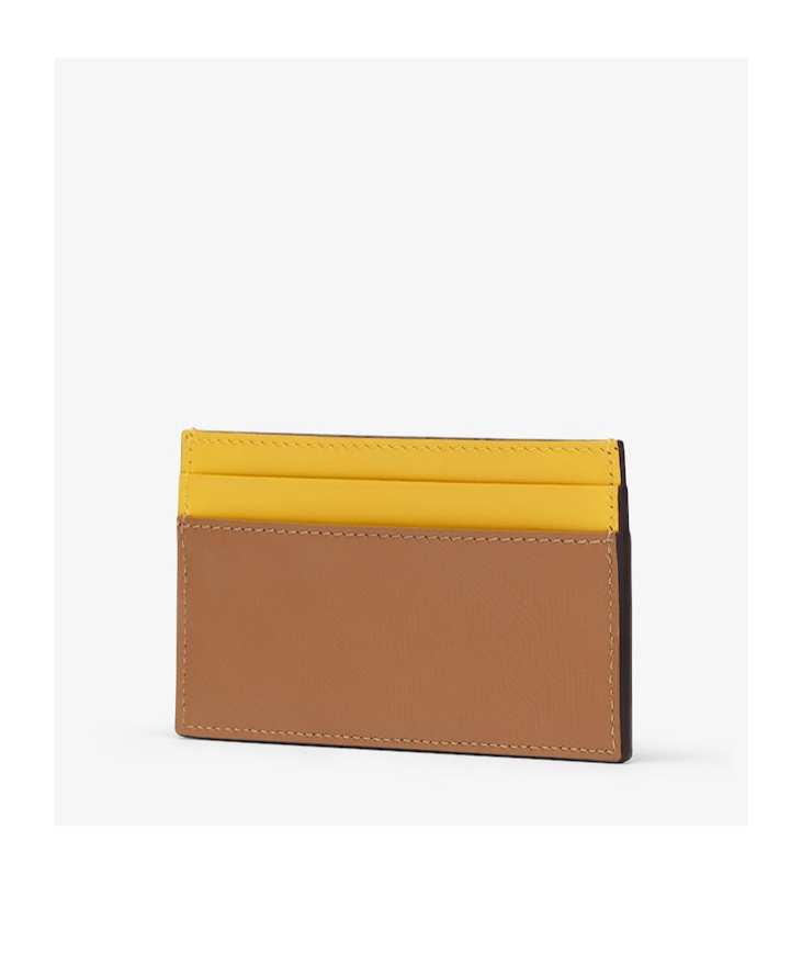 Fendi Shadow Leather Card Holder In Brown