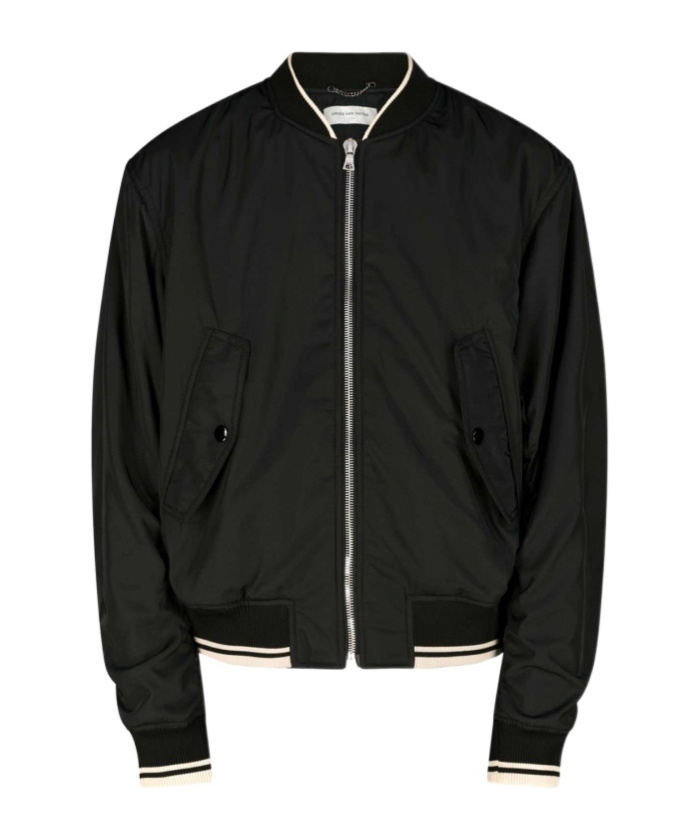 Dries Van Noten Vilmory Loose Fit Bomber Jacket In Black