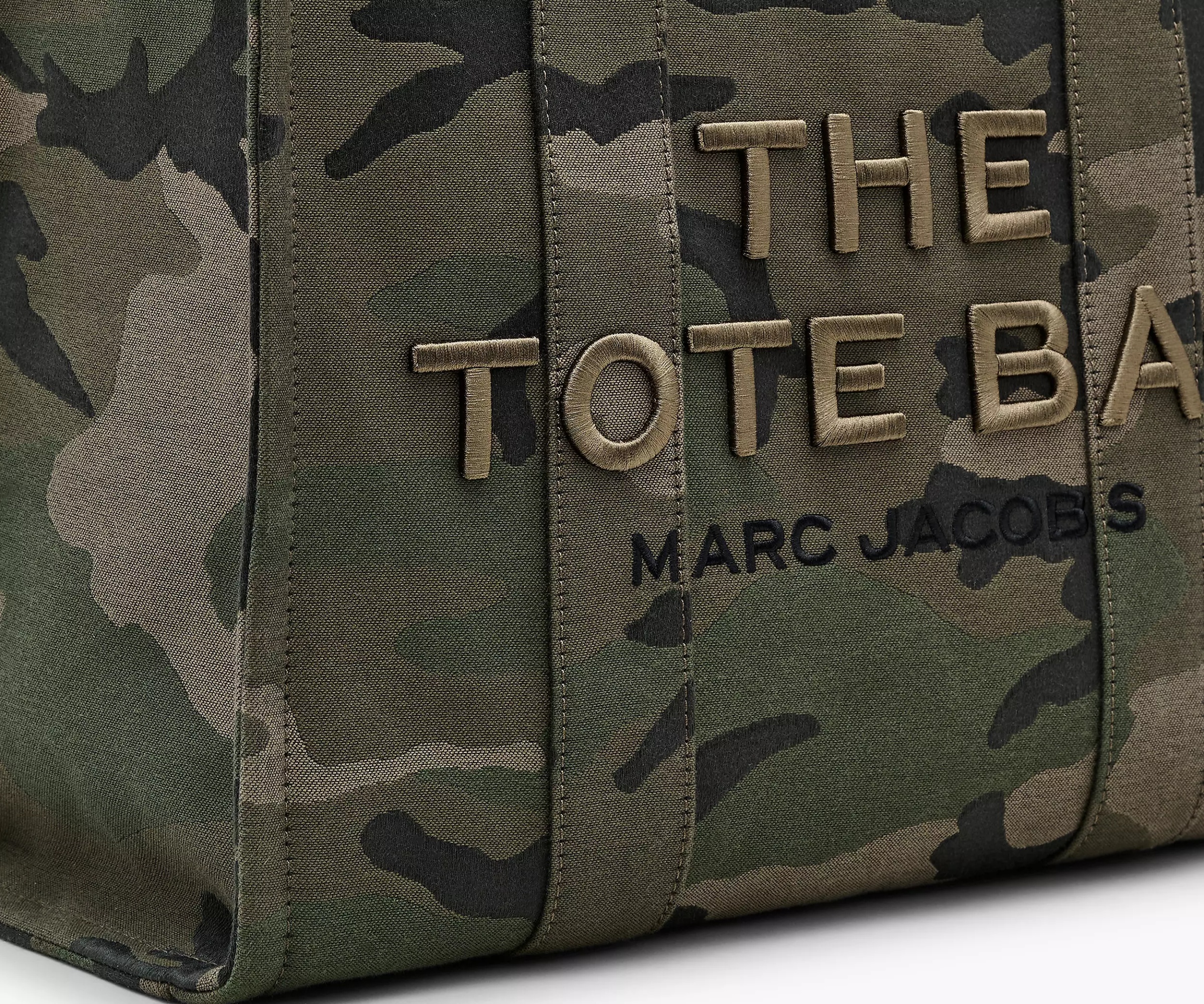 Marc Jacobs Camouflage Jacquard Medium Tote With Versatile Carrying Options In Black