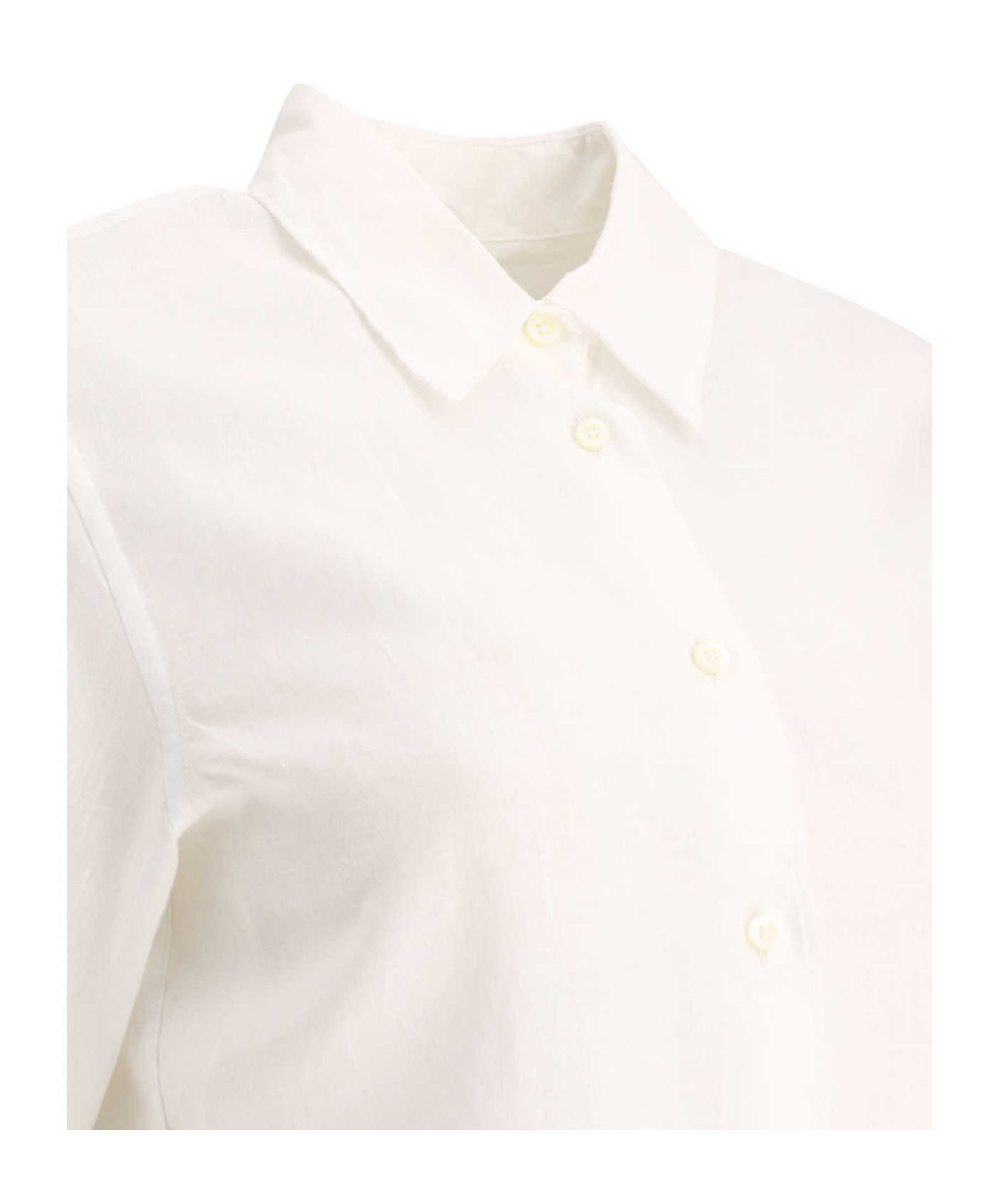 Aspesi Button-up Long-sleeved Shirt In White