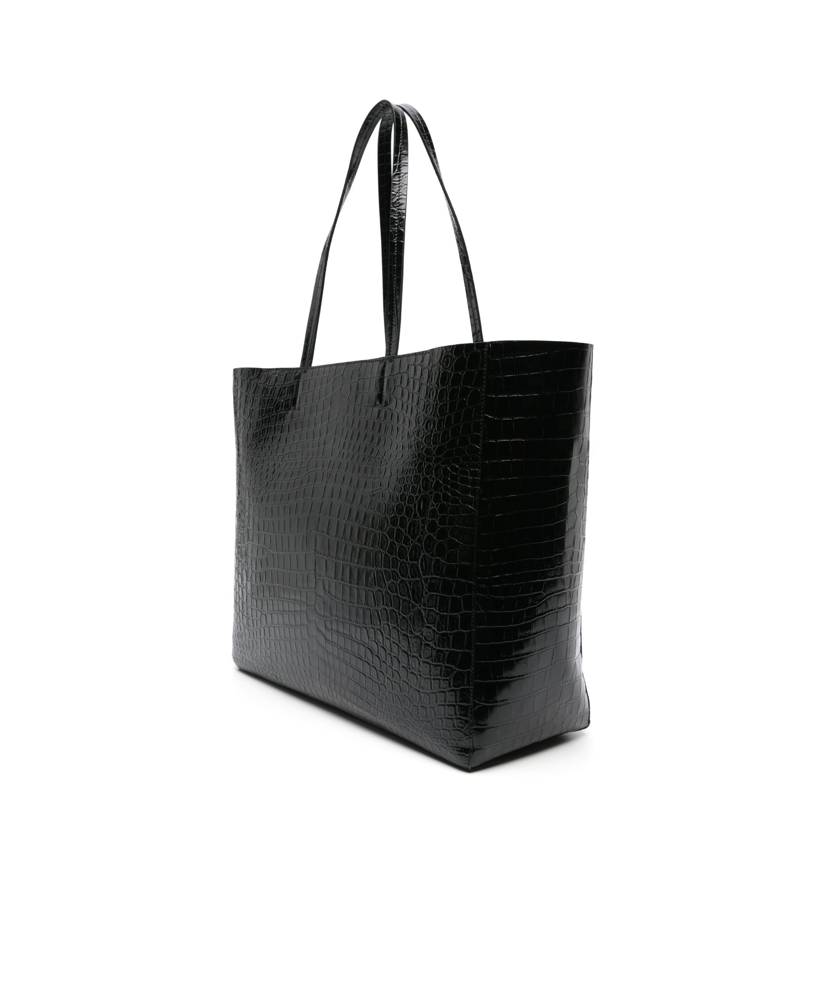 Palm Angels Logo Printed Large Tote Bag In Black