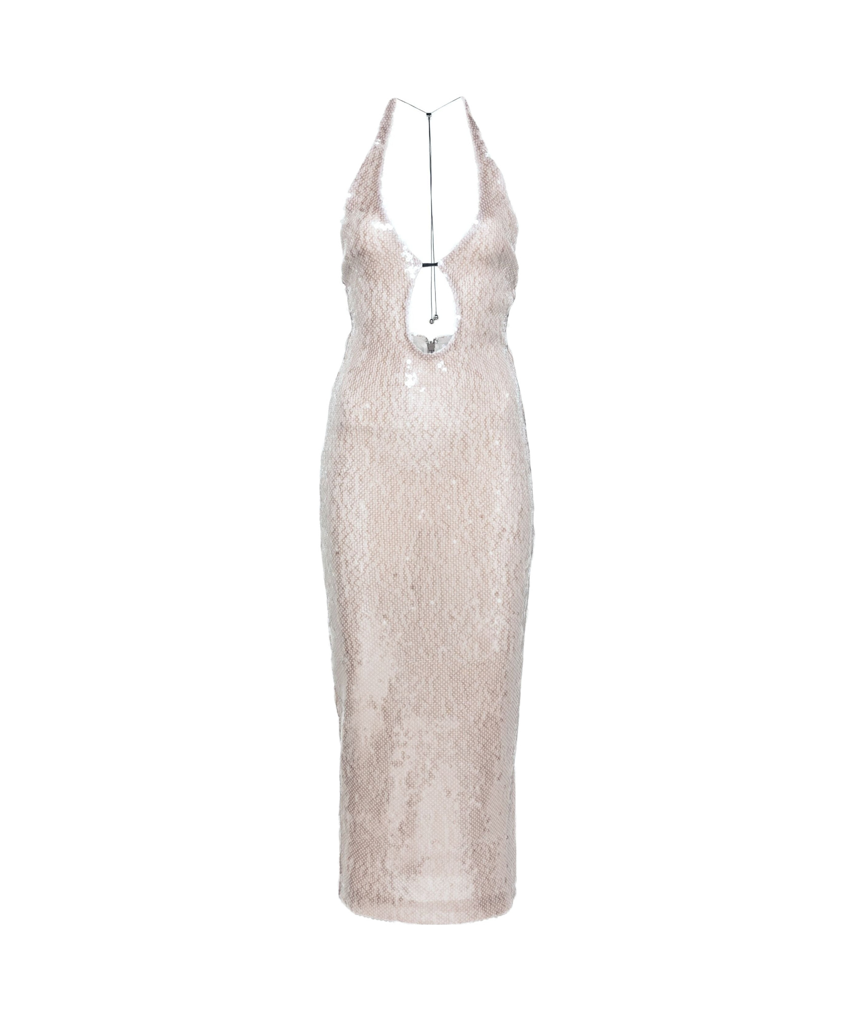 16arlington Sola Midikleid Mit Pailletten In Nude