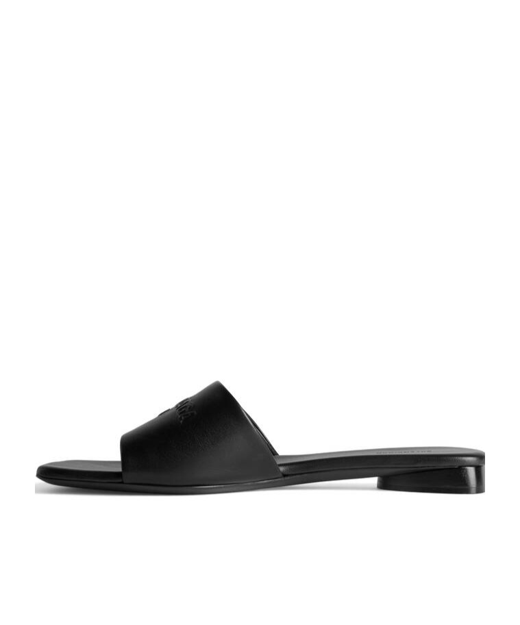 Shop Balenciaga Women's Duty Free Flat Sandal In Black