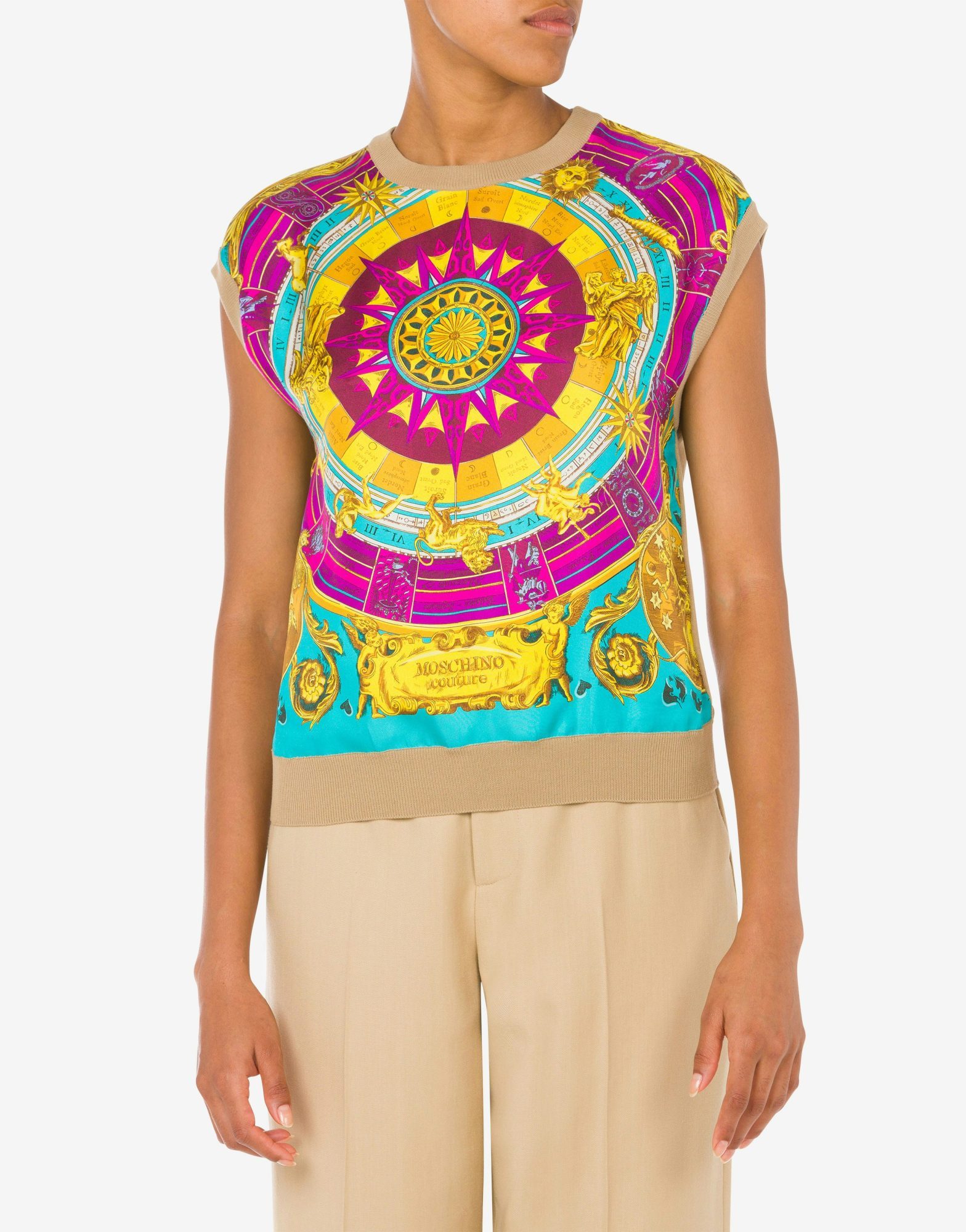 Moschino Horoscope-print Tank Top In Multicolor