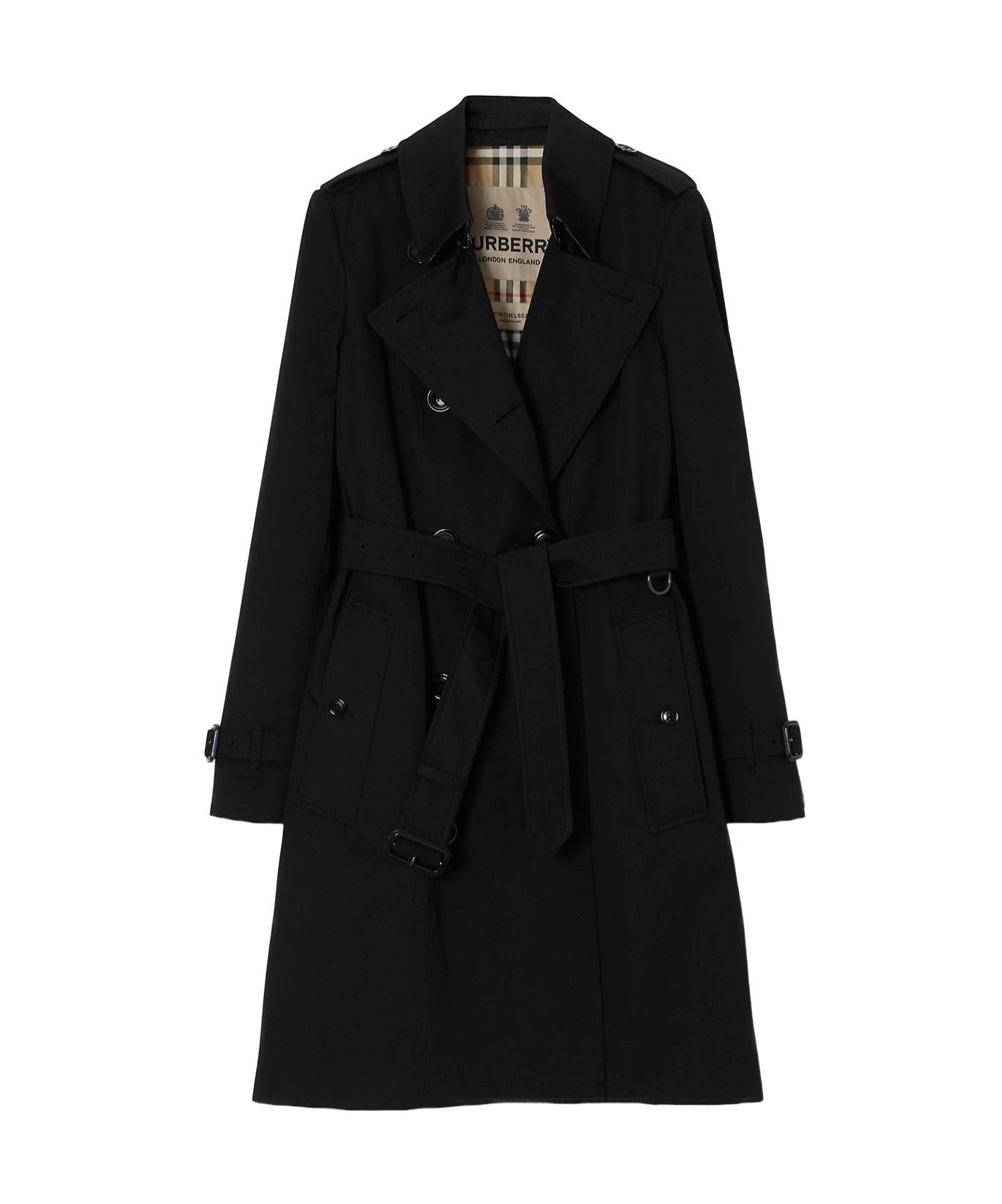 Burberry Long Cashmere Blend Kens In Black