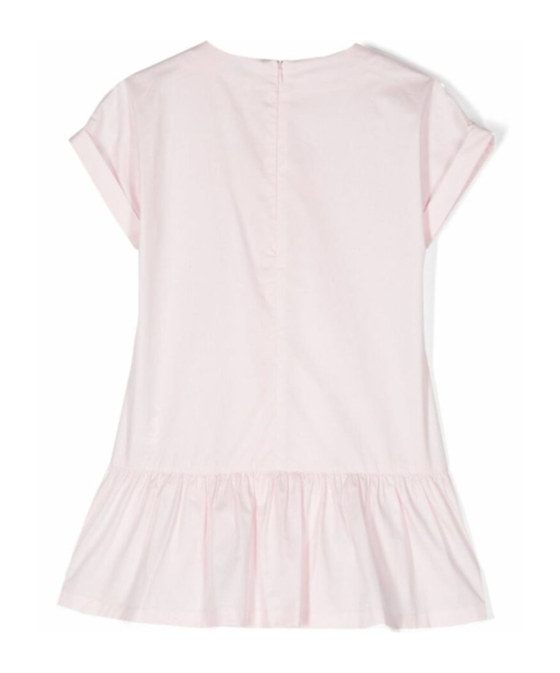 Il Gufo Floral-appliqué Flared Dress In White