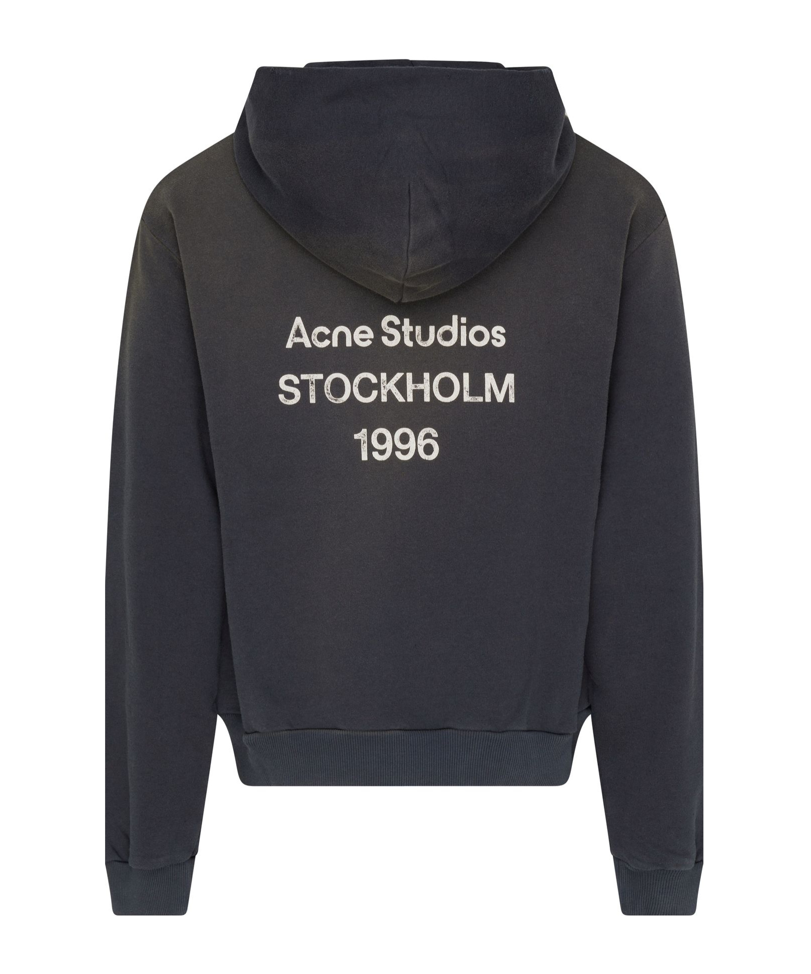 Acne Studios Logo Hooded Sweater In Black