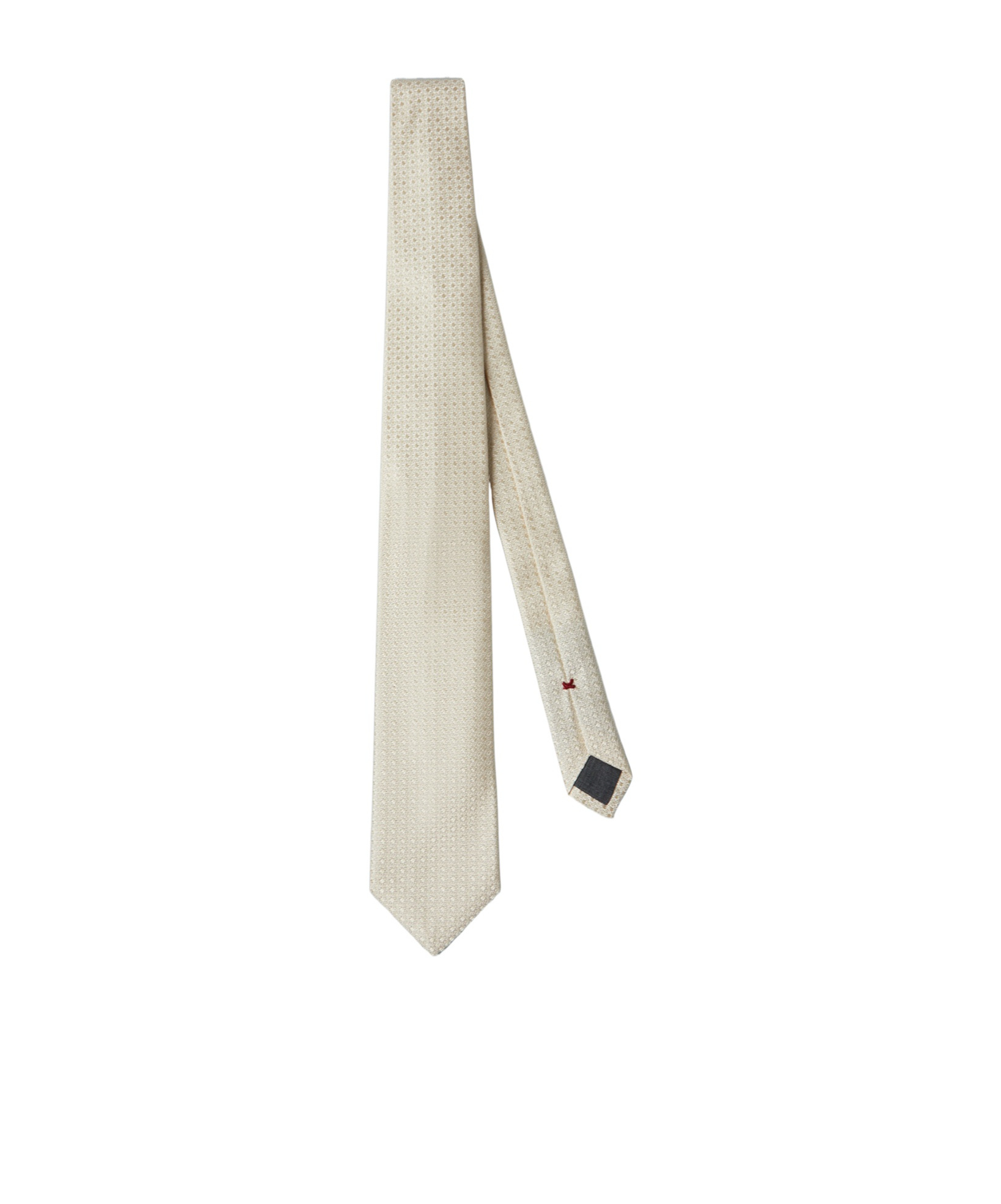 Brunello Cucinelli Jacquard Silk Tie In Nude